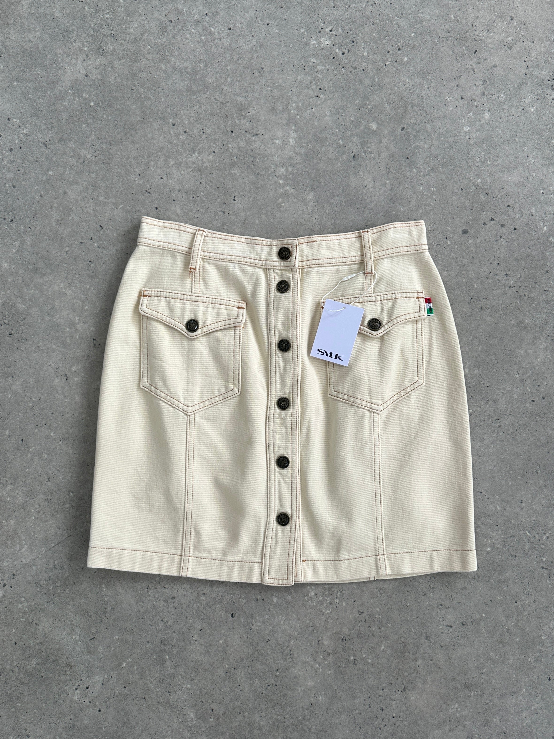 Moschino Jeans 1990s Pure Cotton Mini Skirt - W28