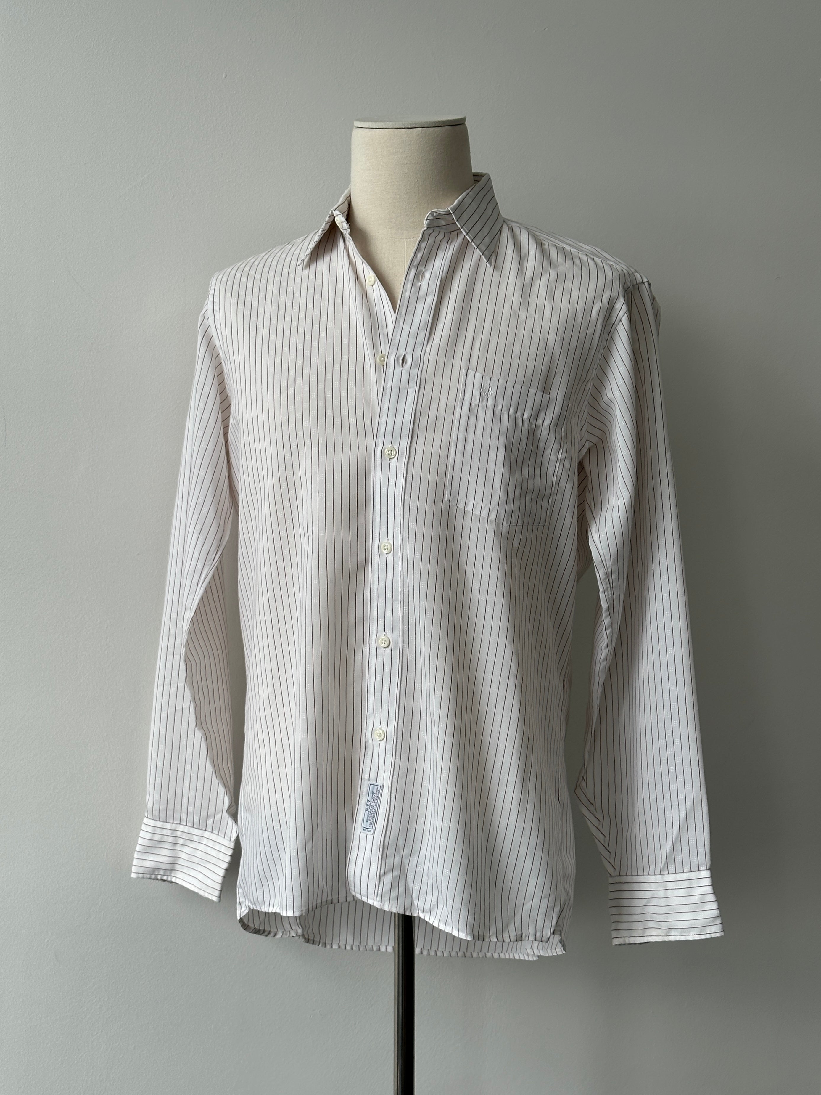 Christian Dior Chemises 1990s Jacquard Striped Shirt - M