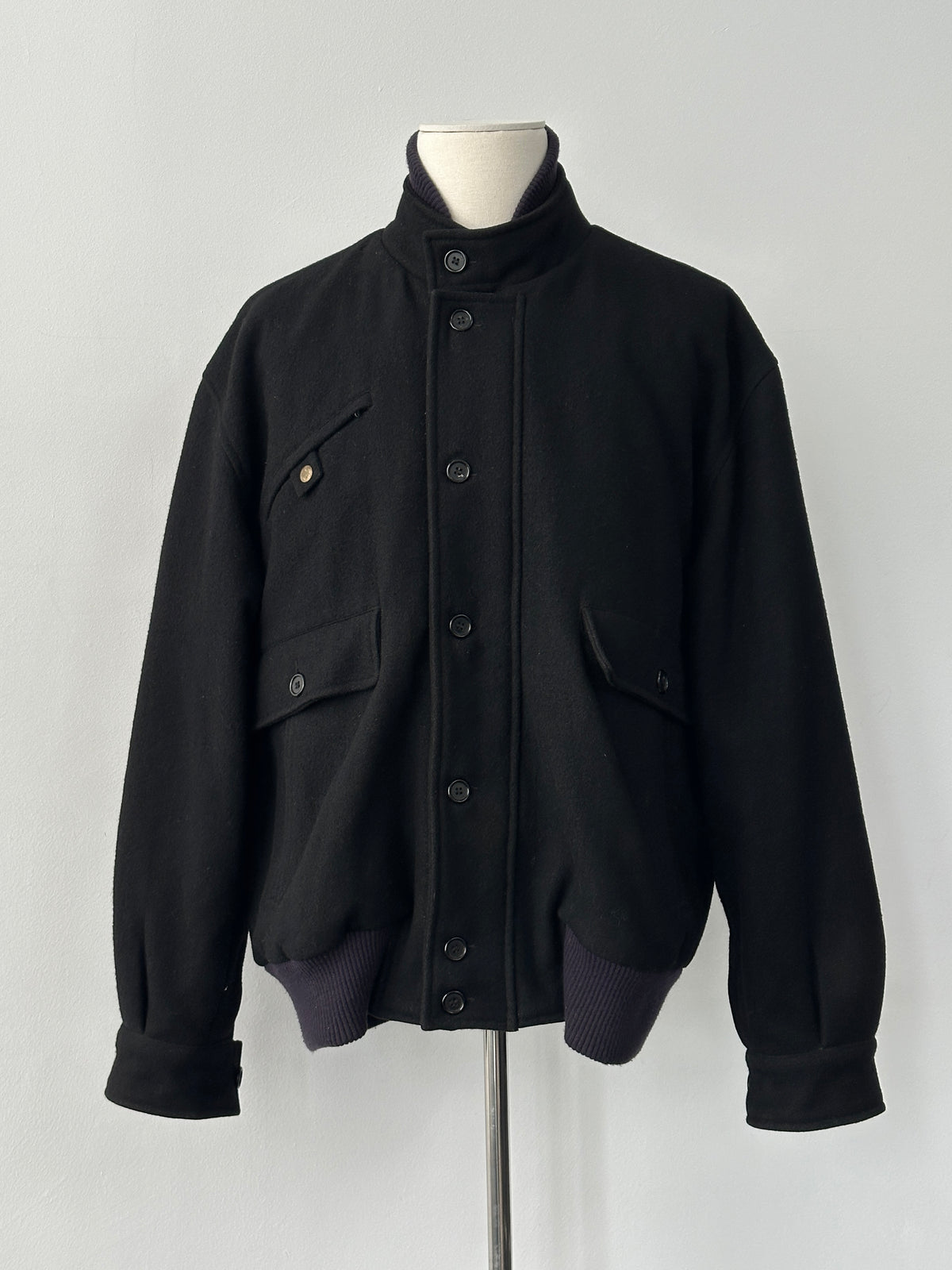 Vintage 1990s Wool Cashmere Bomber Jacket - XXL