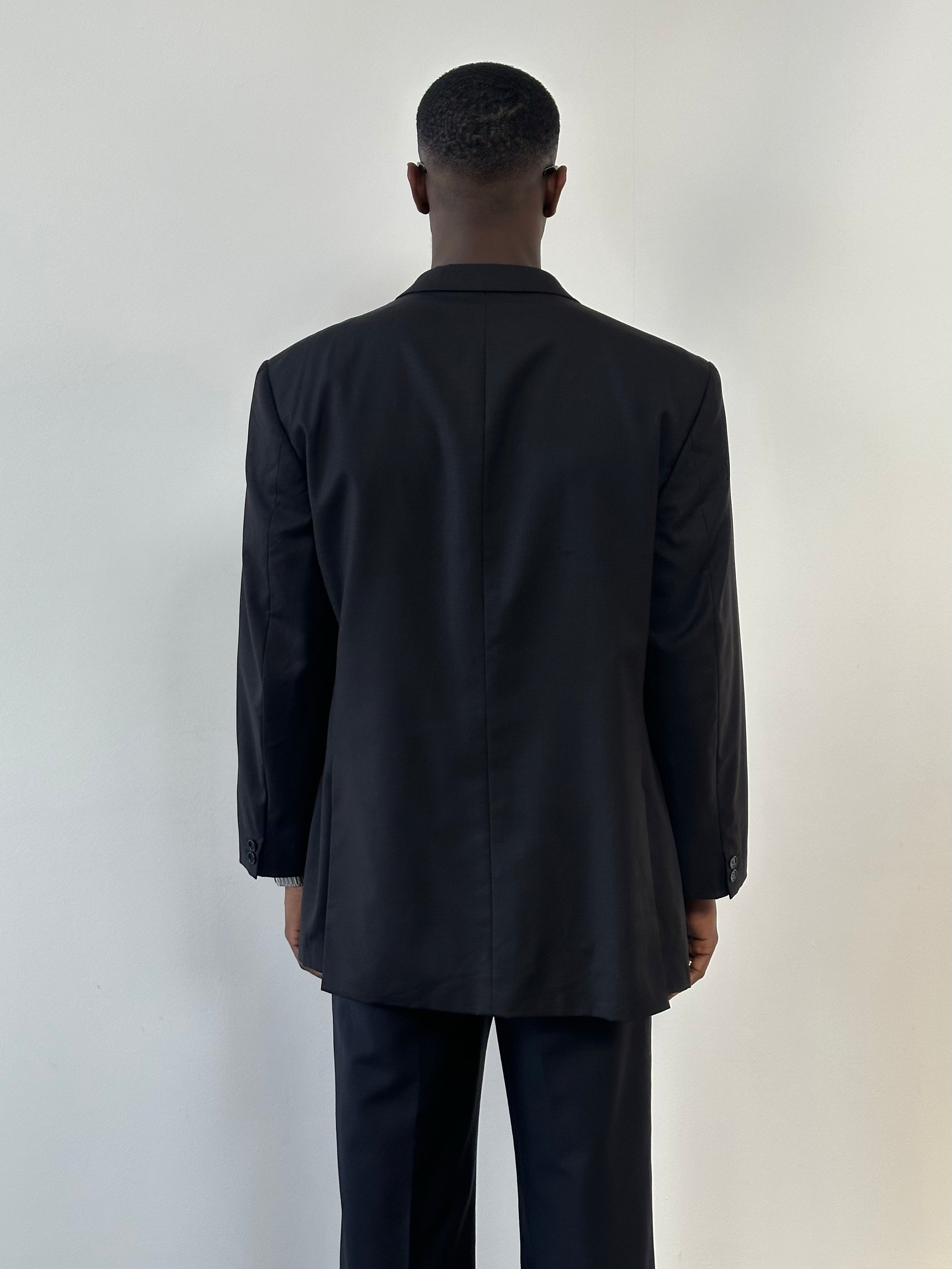 Yves Saint Laurent Pour Homme 1990s Pure Wool High Neck Blazer - 48R/XXL