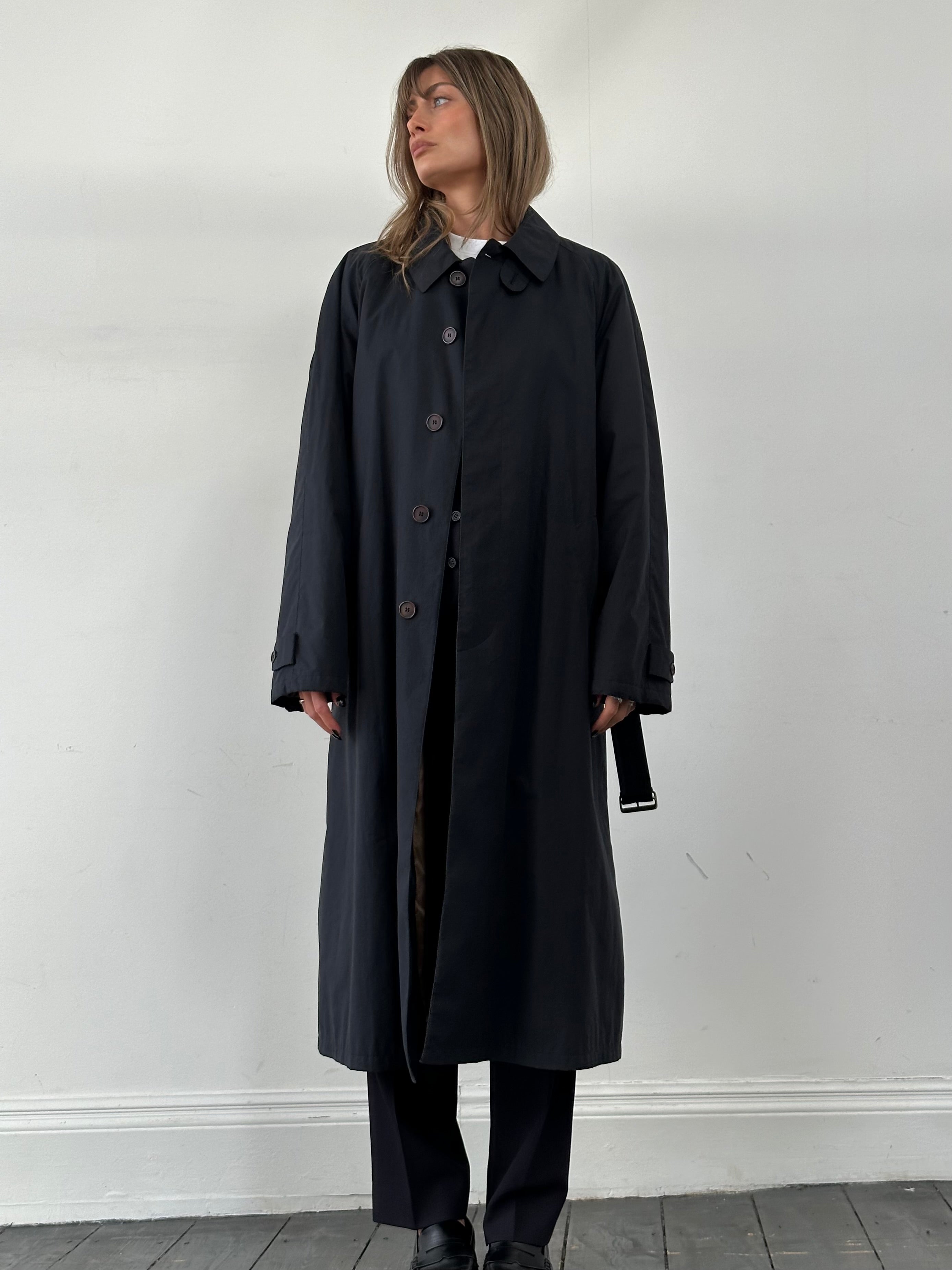 Giorgio Armani Le Collezioni Cotton Belted Trench Coat - XL | SYLK