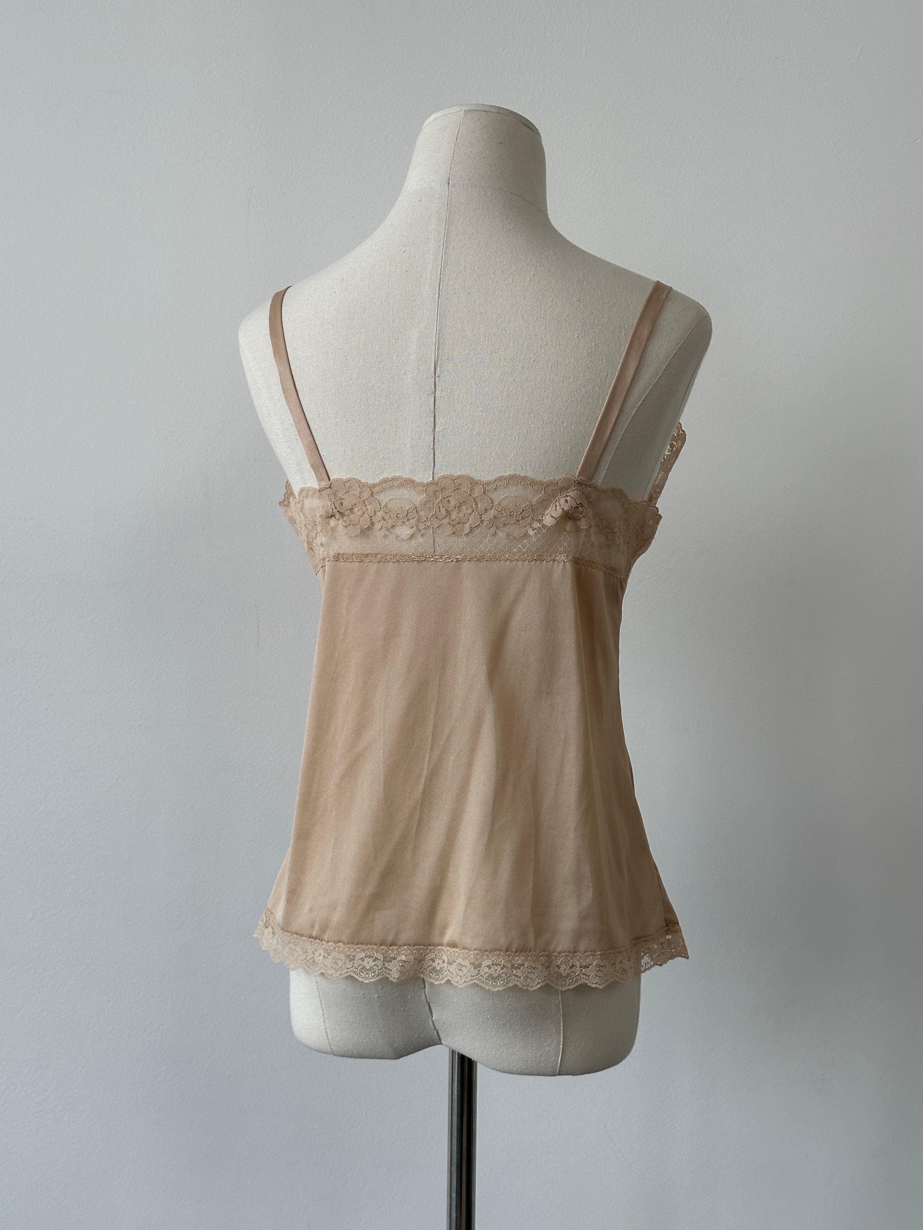 Vintage 2000s Satin Lace Cami Top - S