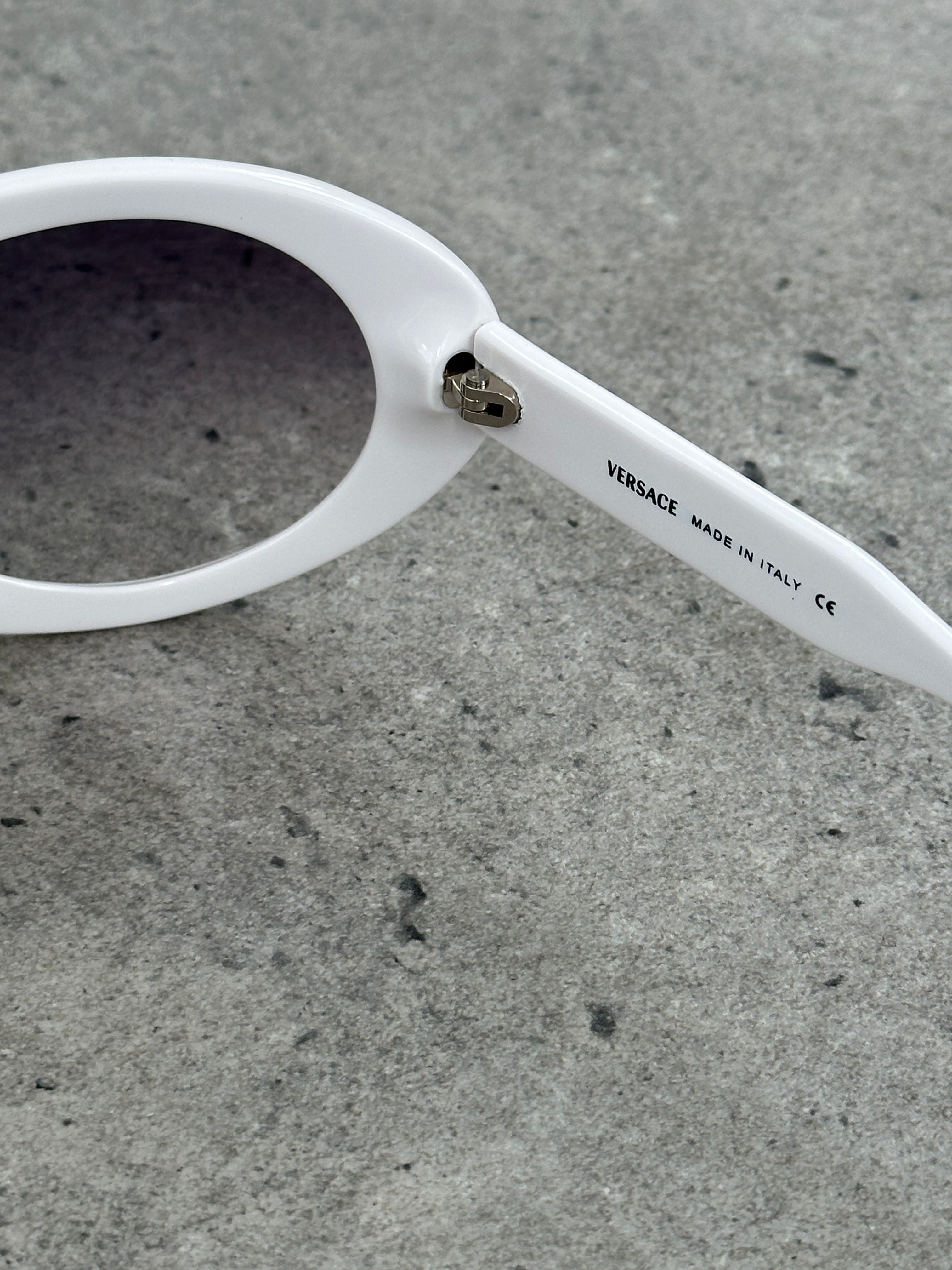 Versace 2000s Oversized Shield Logo Sunglasses