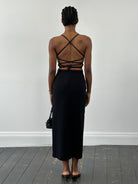 Jaeger 1990s Pure Wool Side Split Maxi Skirt - W24 - SYLK