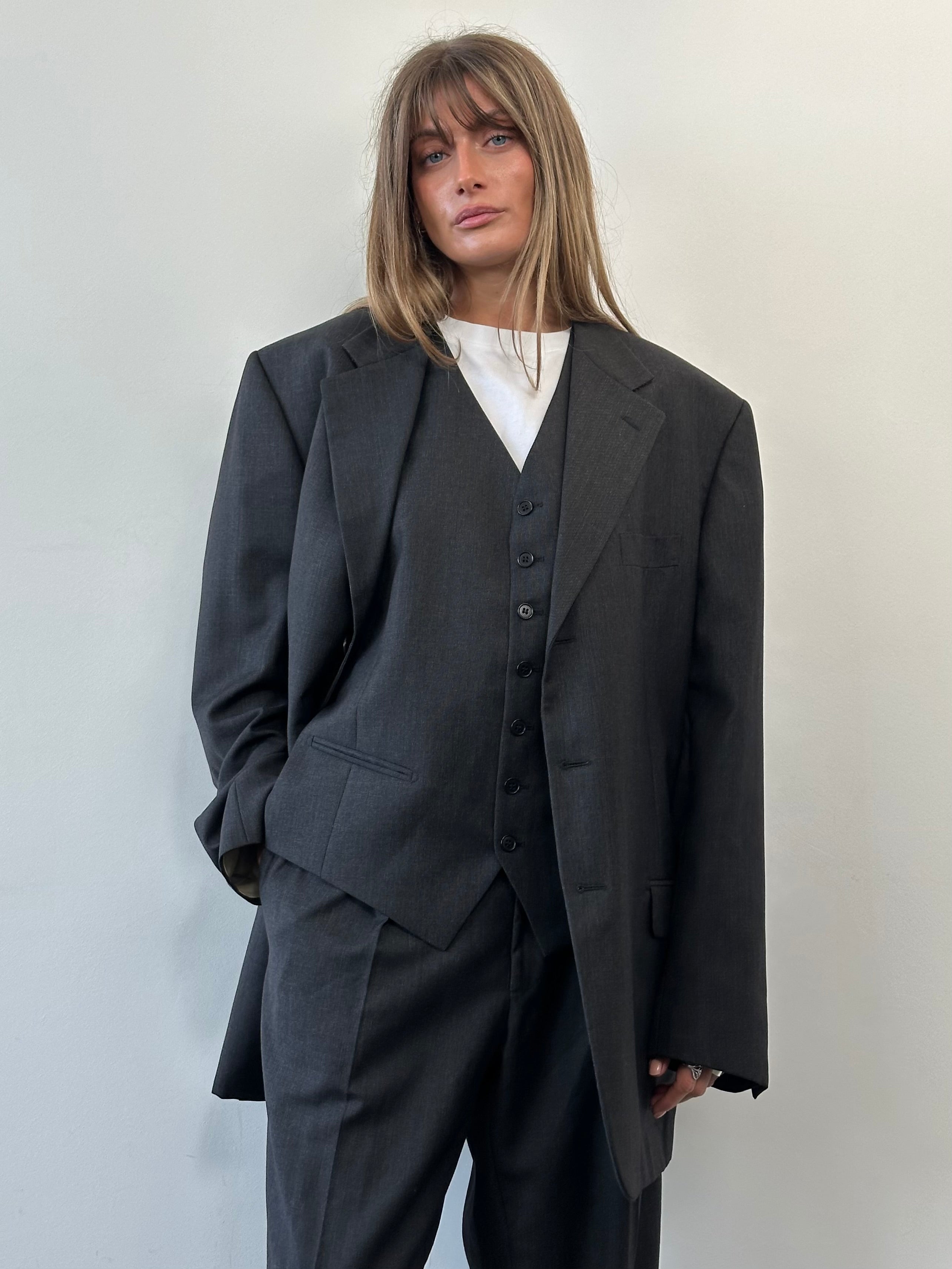 Pal Zileri Pure Wool Single Breasted Three Piece Suit - 46R/W34 - SYLK