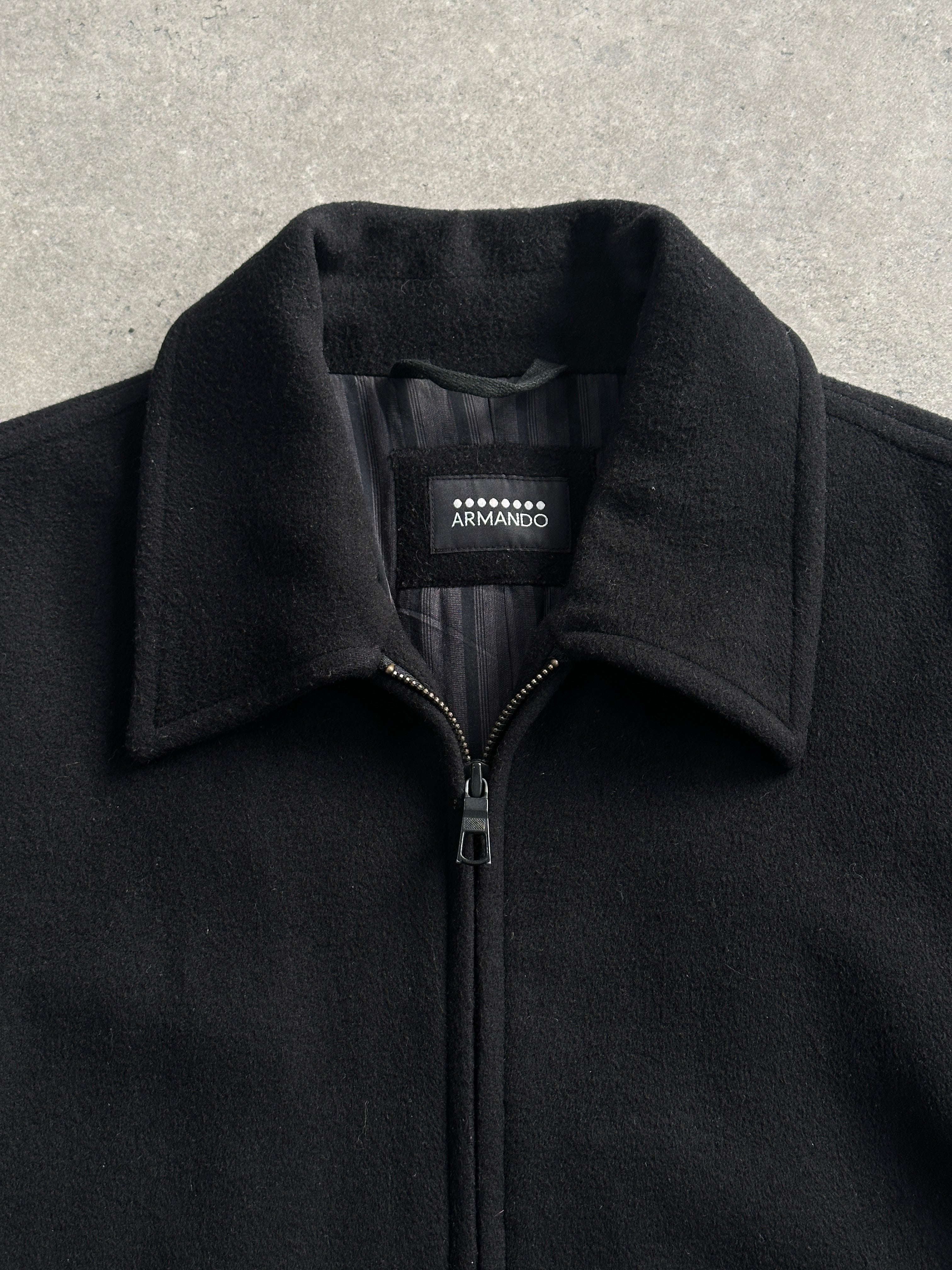 Vintage 1990s brushed wool and cashmere jacket in XL, stylish outerwear with a classic, textured fabric design.