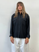 Italian Vintage Pure Silk Shirt - M - SYLK