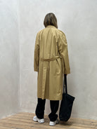 Vintage Concealed Placket Belted Trench Coat - XL - SYLK