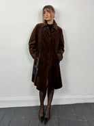 Vintage Alpaca Mohair Fur Single Breasted A-Line Coat - S/M - SYLK