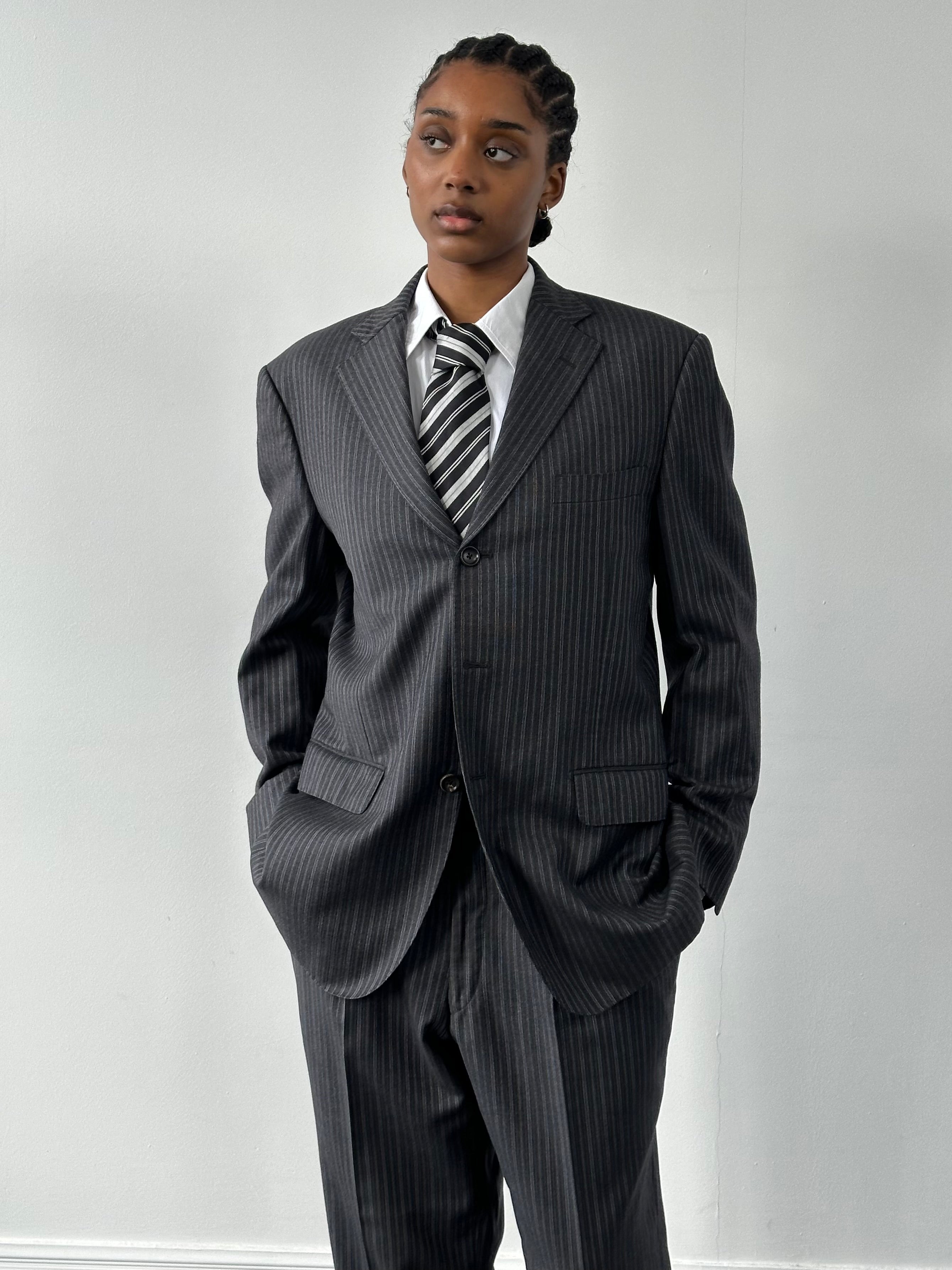 Loro Piana x Visaruno 2000s Pure Wool Stripe Suit - 40R/W32 - SYLK