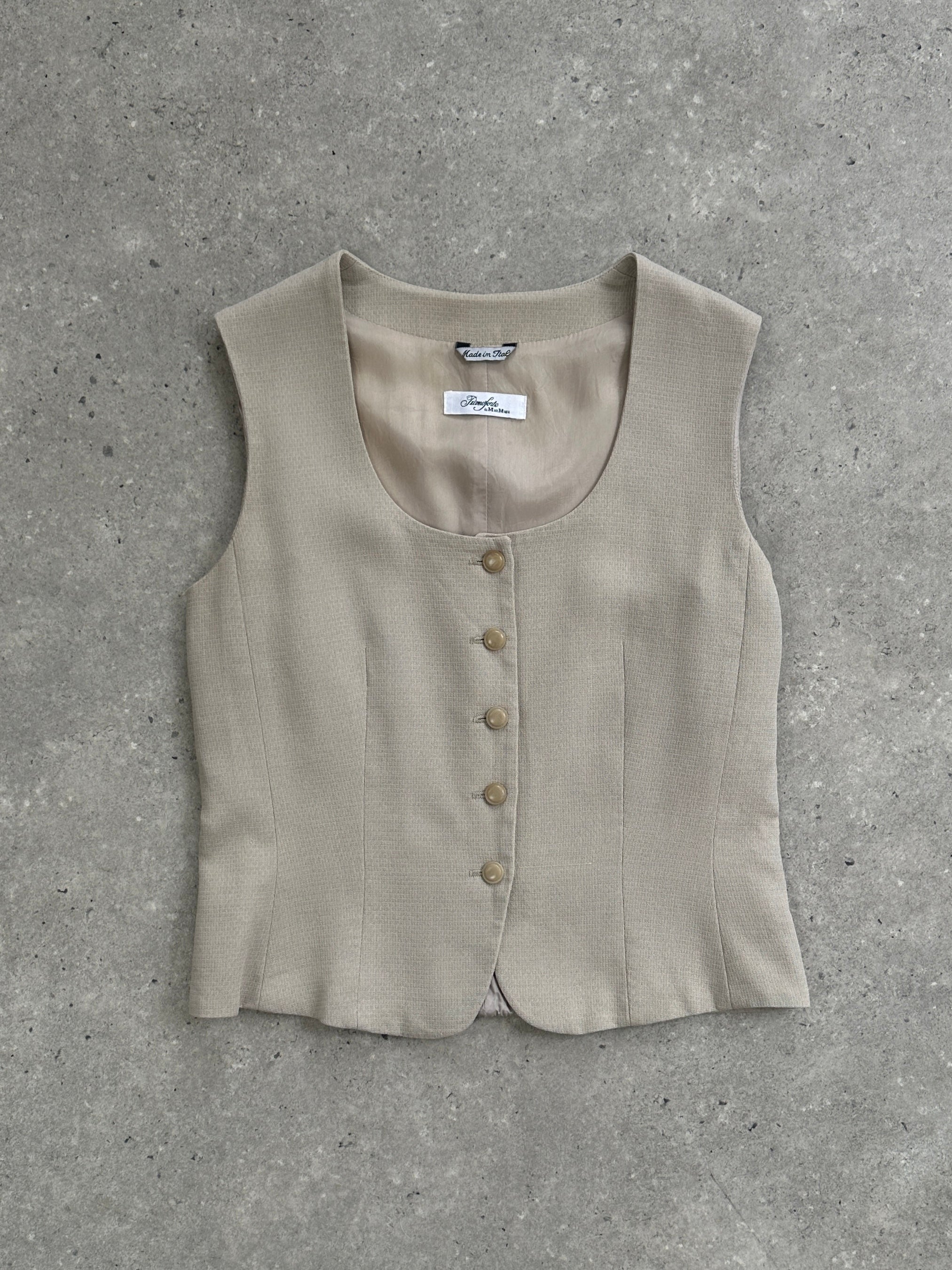 Max Mara 90s Wool Tailored Waistcoat - S - SYLK