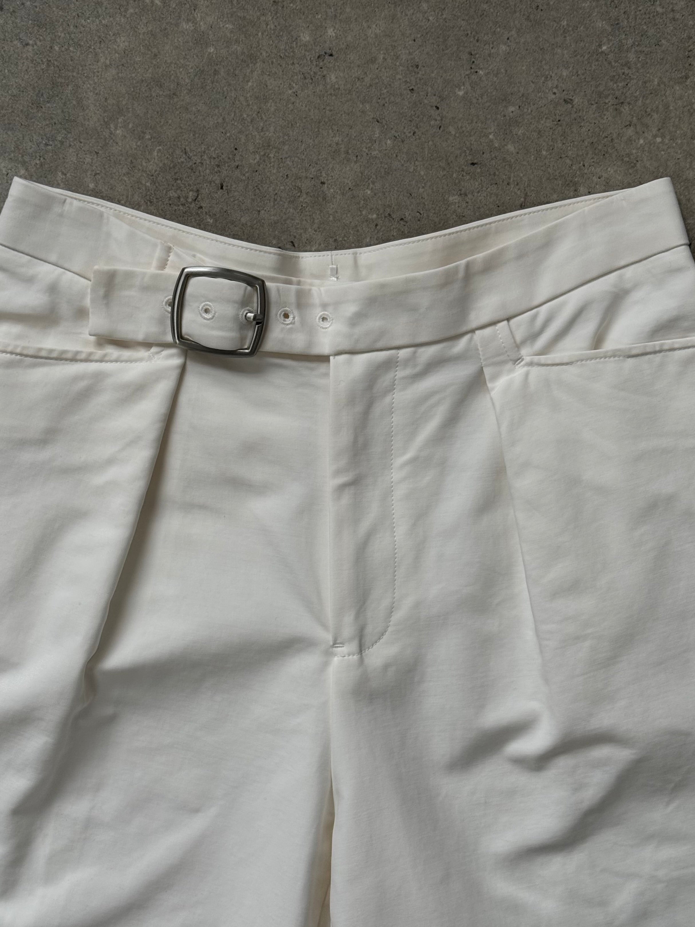 Jil Sander AW23 pure cotton wide-leg trousers in size W28, featuring a relaxed fit and minimalist design.