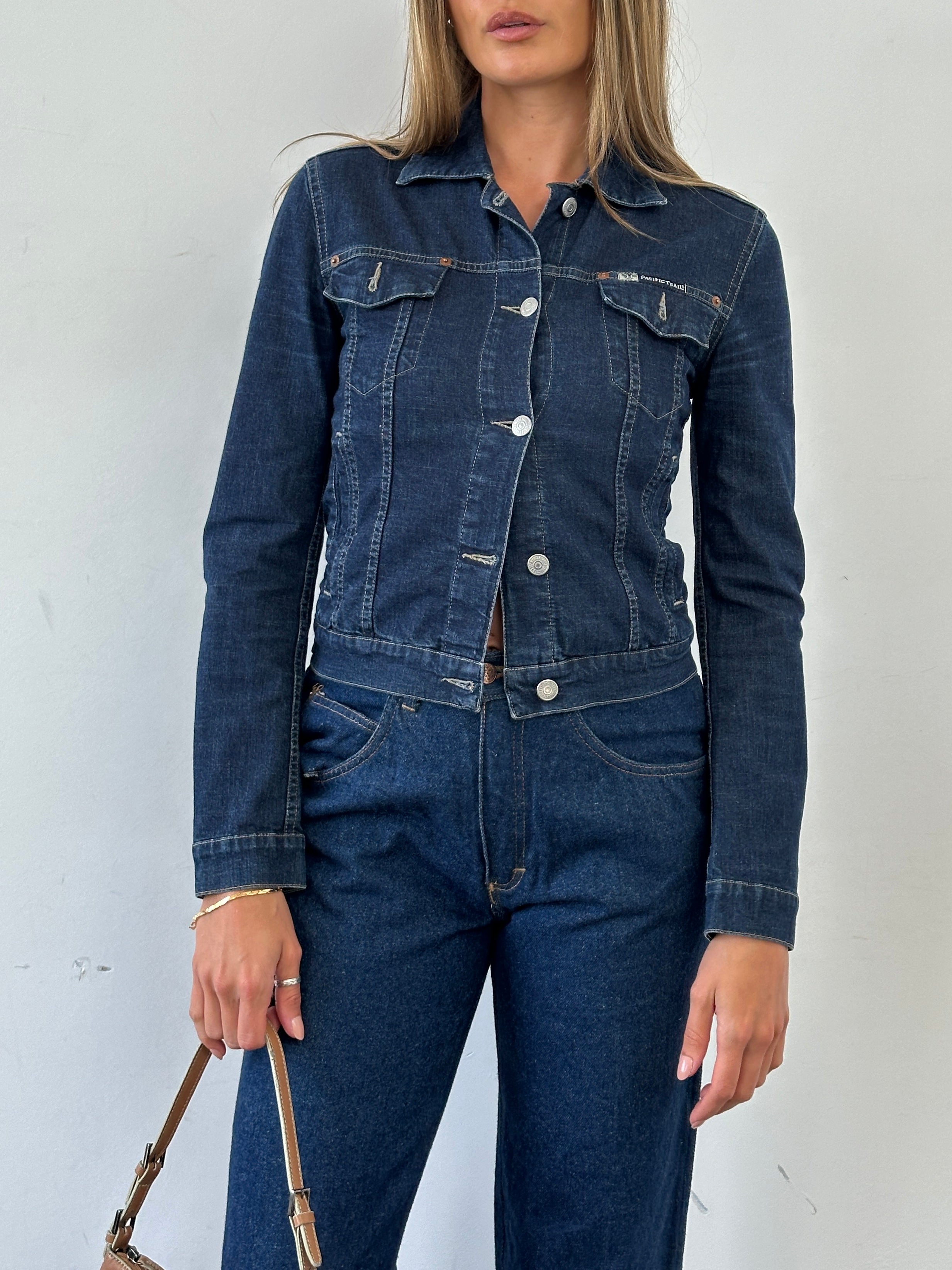 Vintage Fitted Denim Jacket - XS/S - SYLK