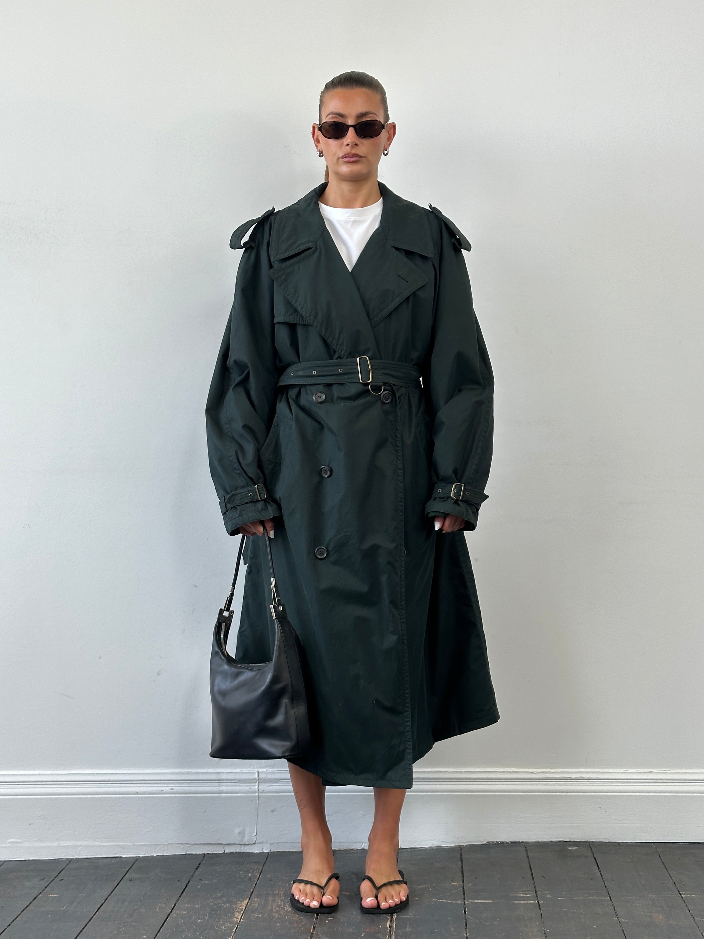 Trench Coat Boss Overcoat Hugo Boss Double Breasted Belted Trench