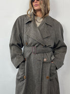 Gianfranco Ferre Wool Cashmere Double Breasted Belted Trench Coat - XL - SYLK