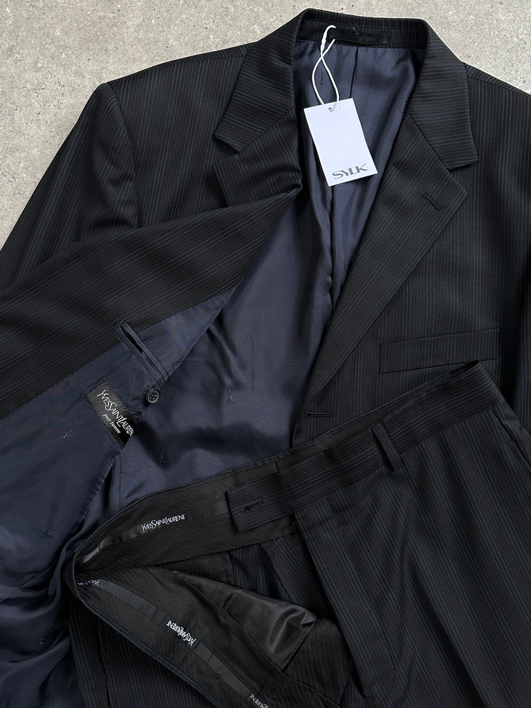 Yves Saint Laurent Pinstripe Pure Wool Single Breasted Suit - 40S/W32 - SYLK