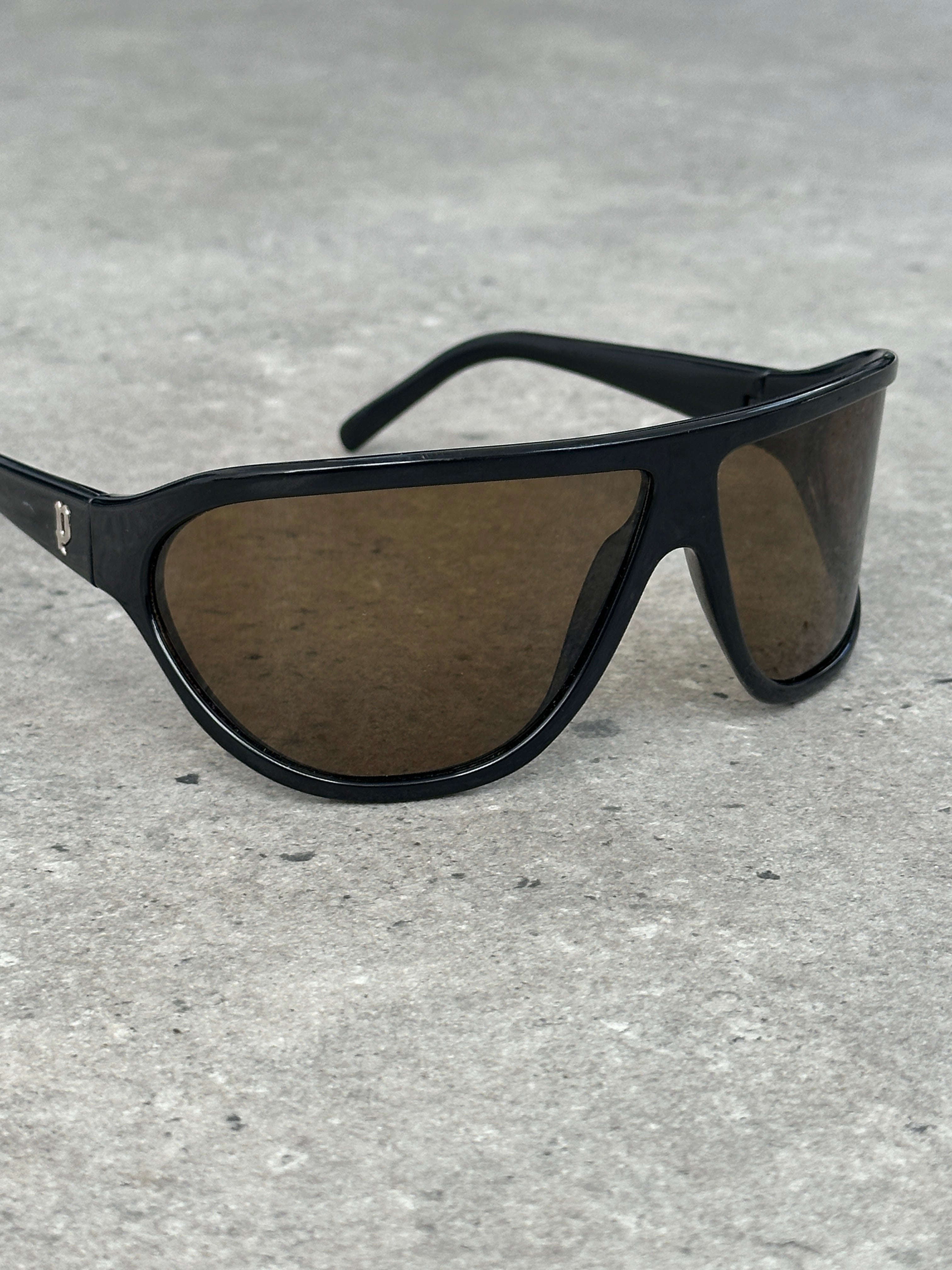 Police 2000s Oversized Shield Wrap Logo Sunglasses