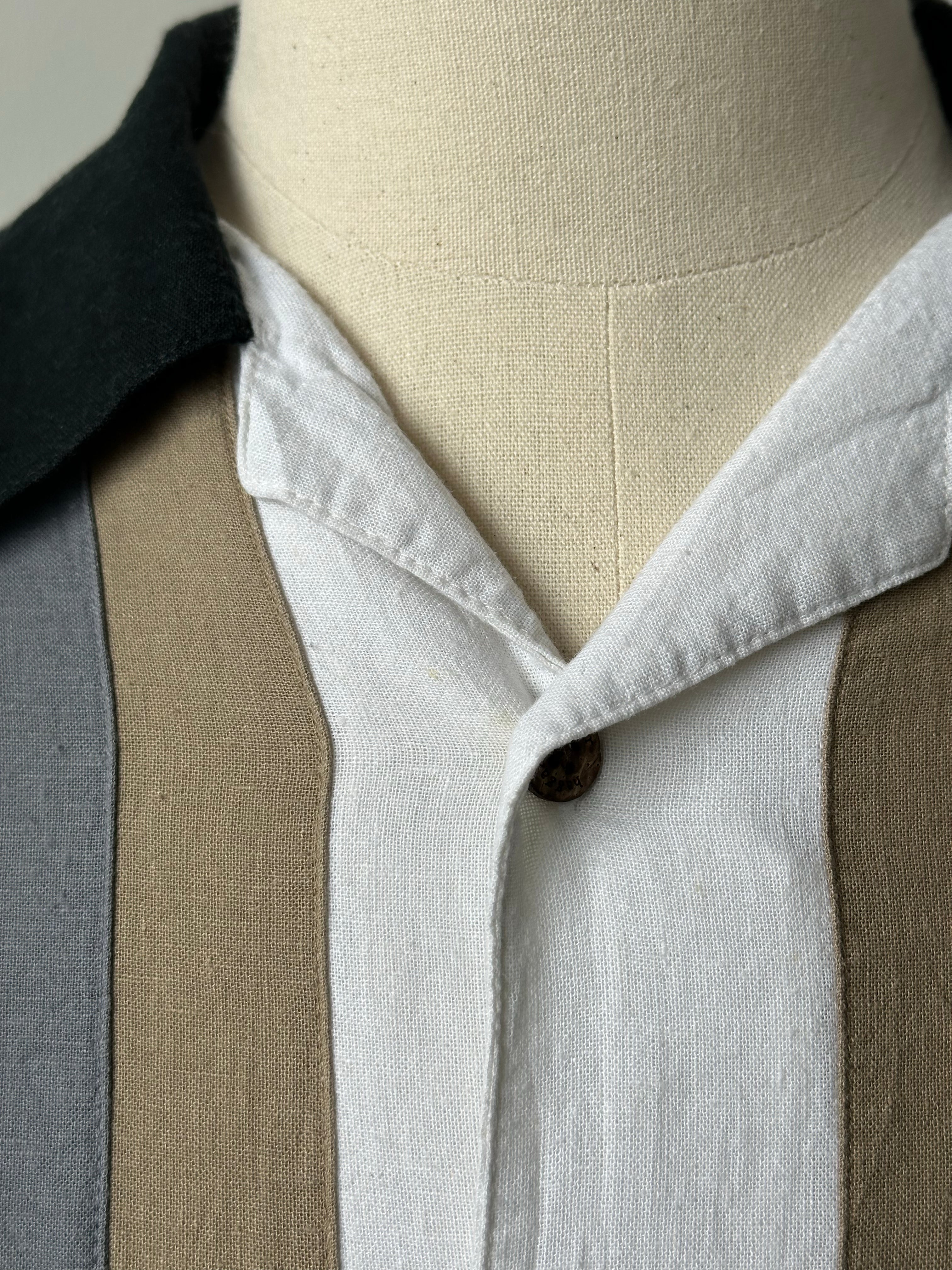 Vintage 1990s Linen Woven Shirt - XL