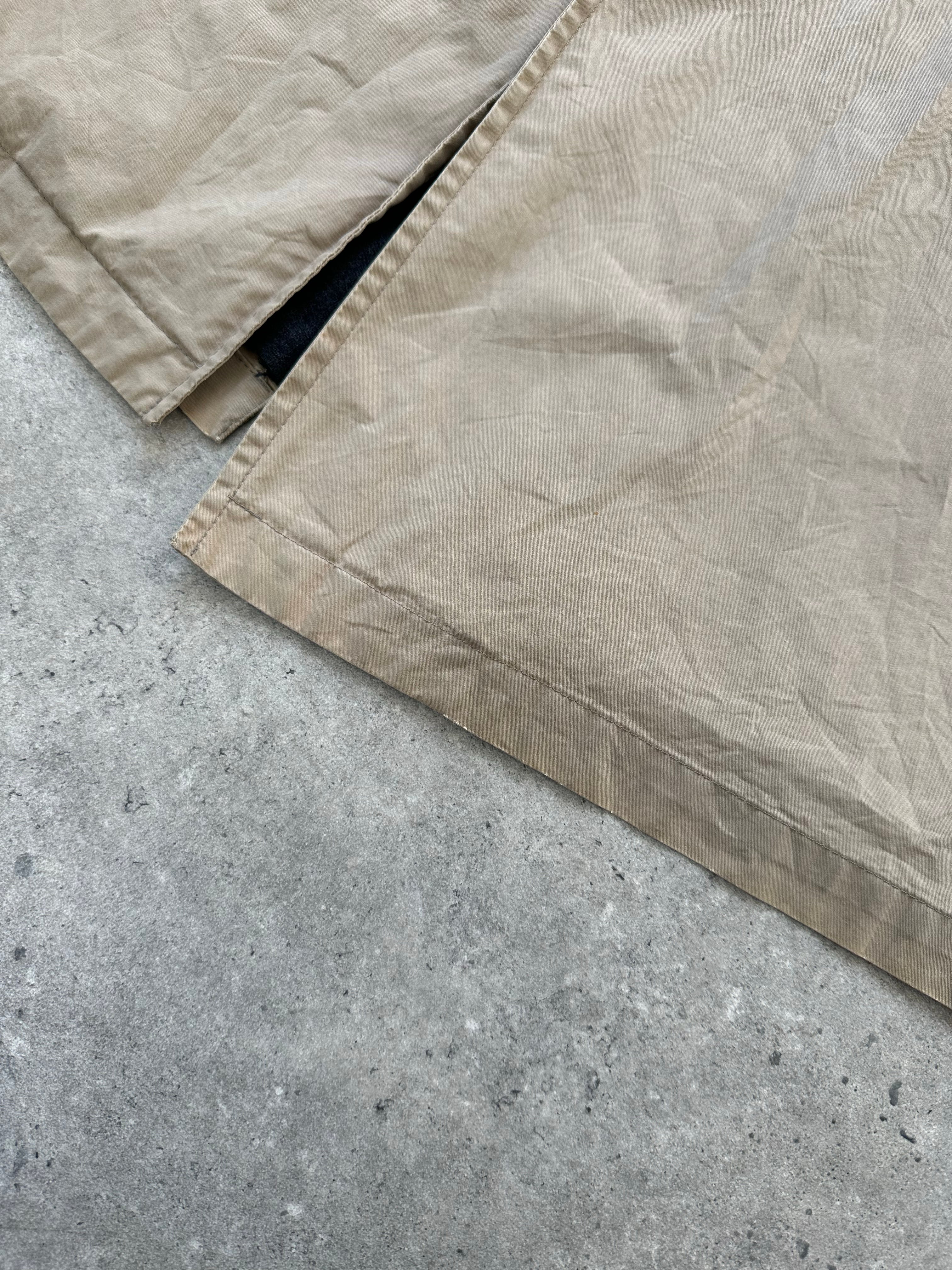 Givenchy 1990s Cotton High Neck Trench Coat - L