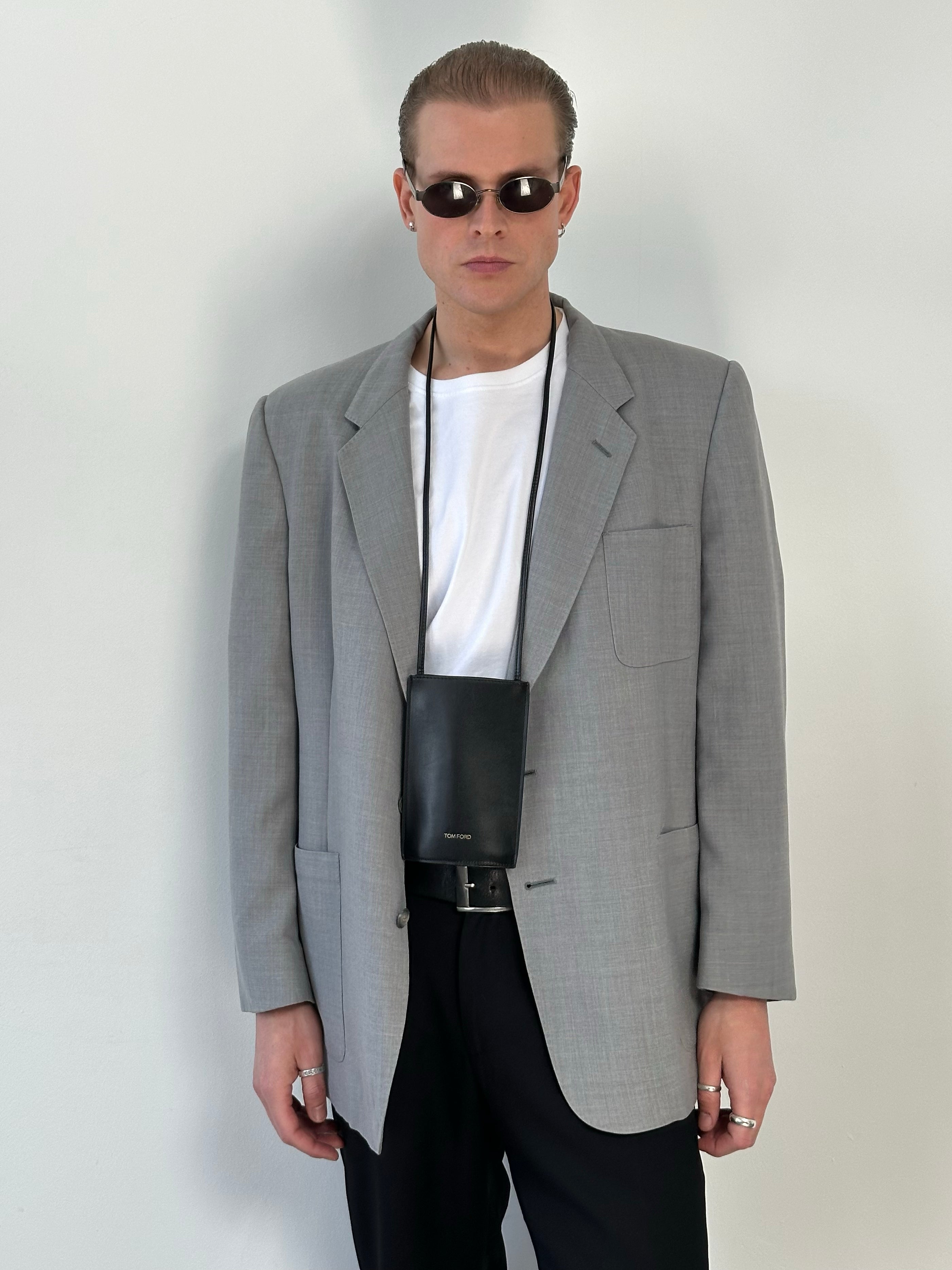 Christian Dior Monsieur 1990s Wool Single Breasted Blazer - 46R