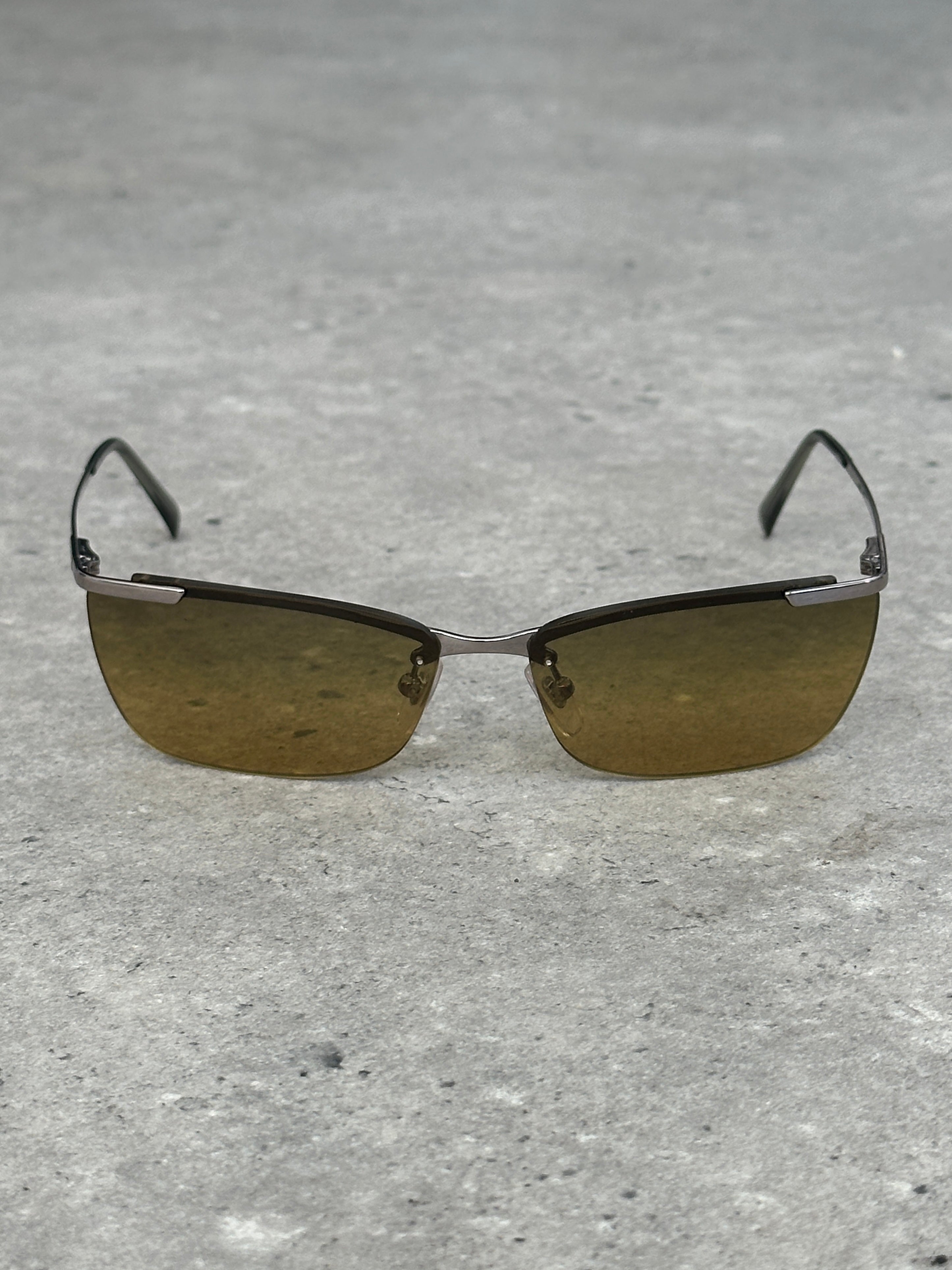 Versace 2000s Rimless Rectangular Sunglasses