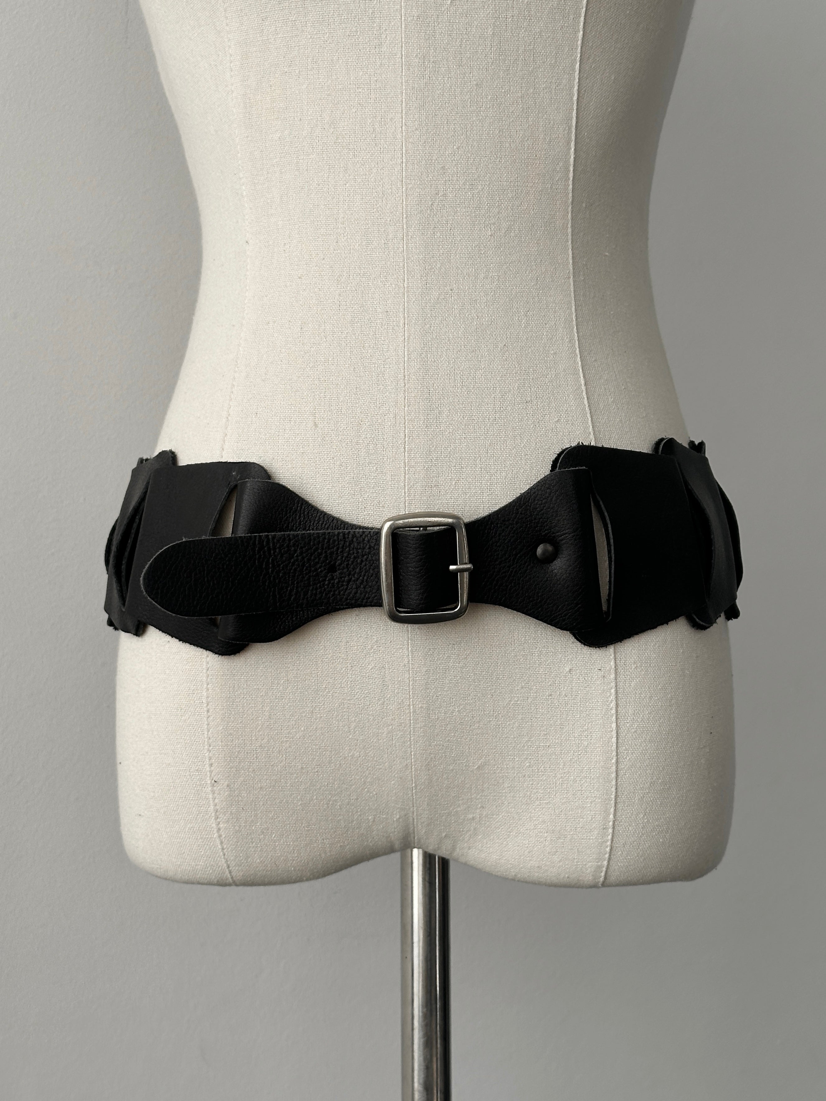 Vintage 2000s Leather Chunky Belt - W34-36