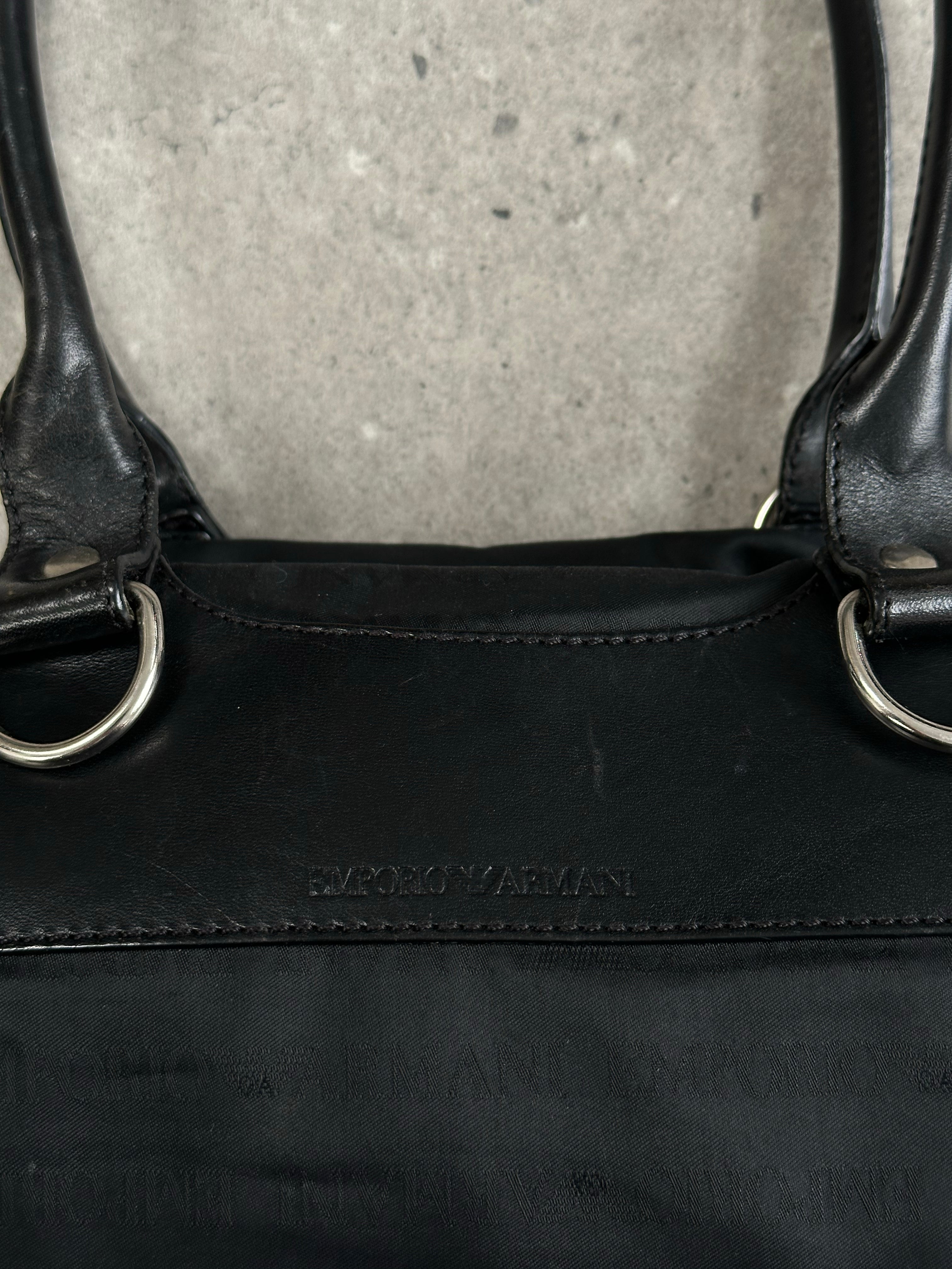 Emporio Armani 2000s Nylon Monogram Shoulder Bag