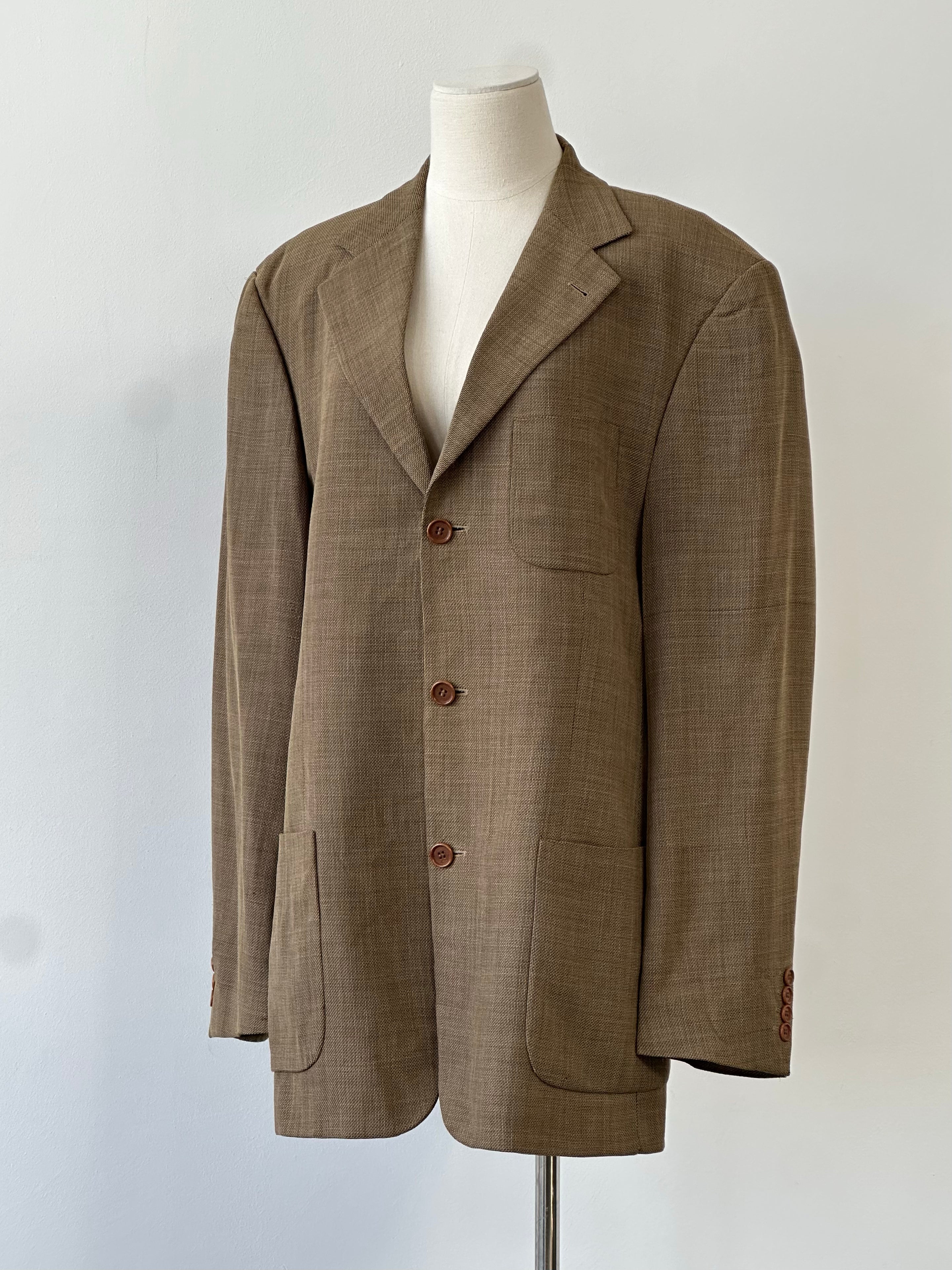 Hugo Boss x Loro Piana 1990s Pure Wool Single Breasted Blazer - 46R