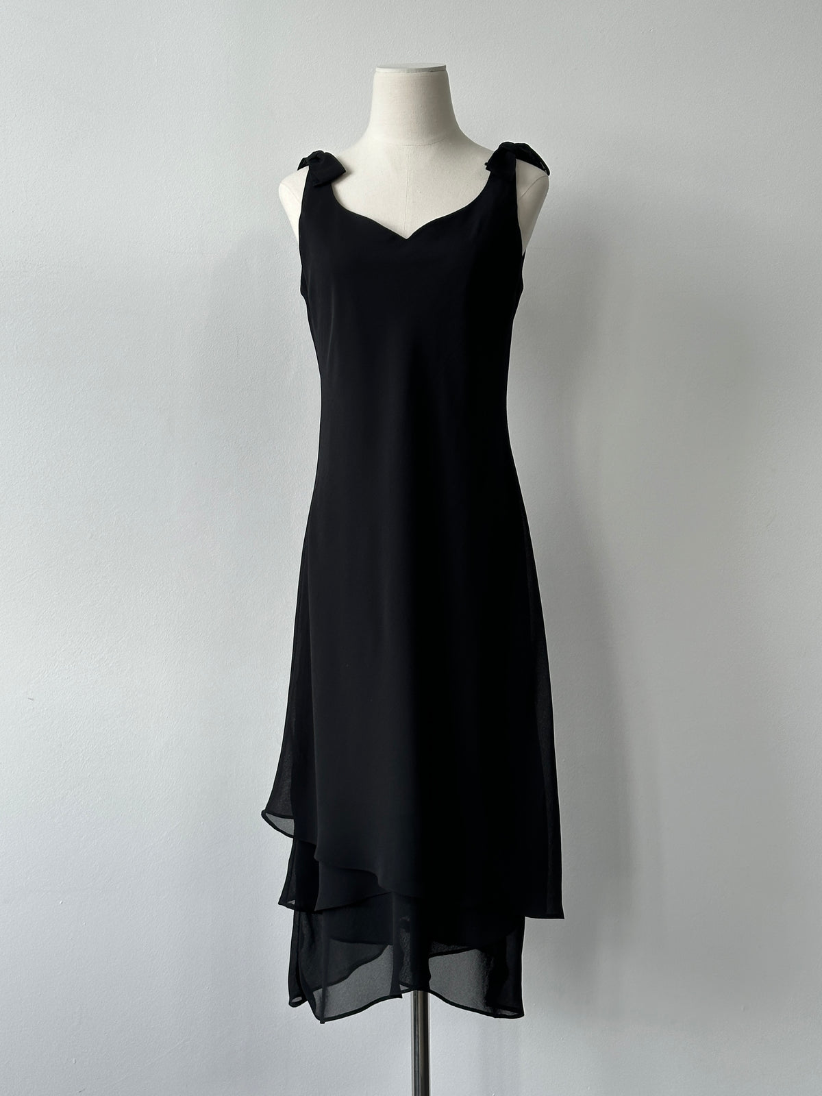 Vintage 1990s Layered Sleeveless Midi Dress - S