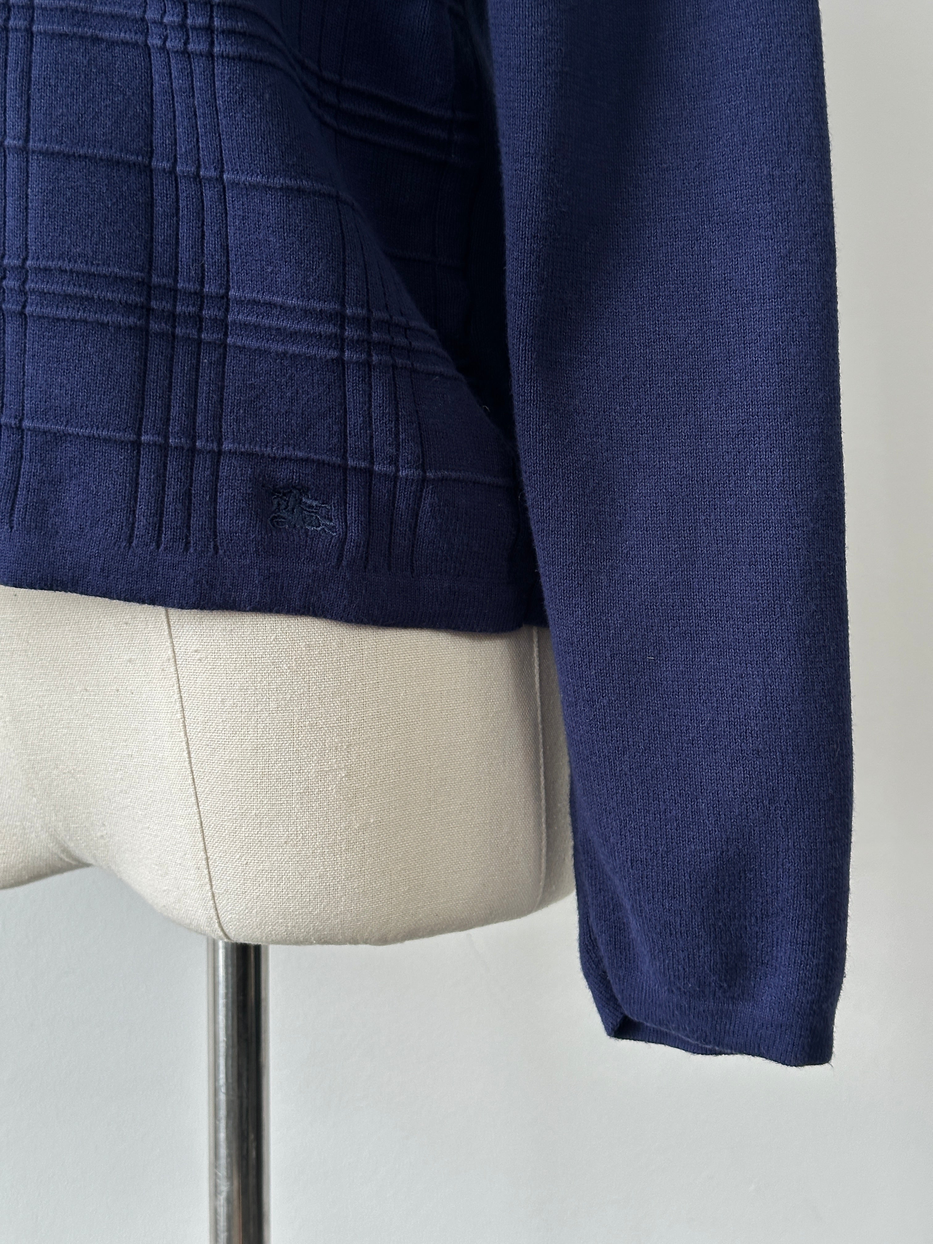 Burberry London 2000s Pure Cotton Check Cardigan - S