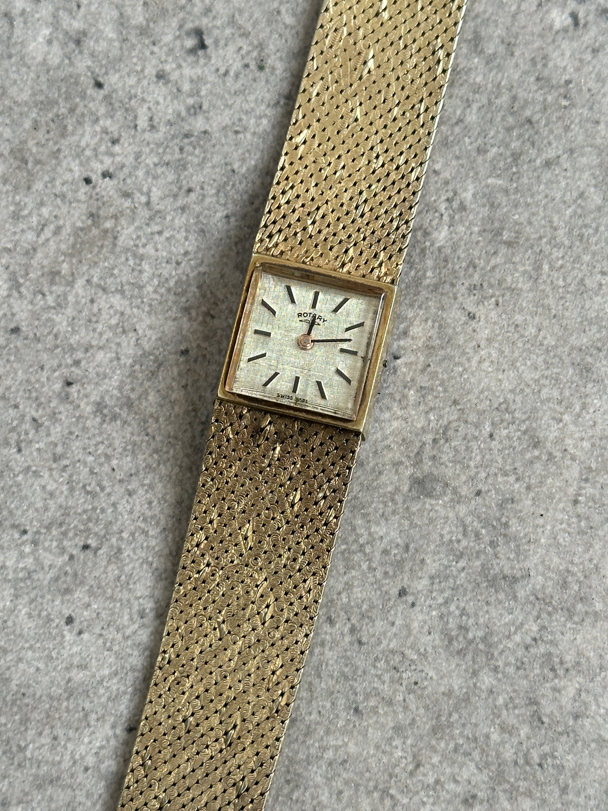 Rotary 1970s Swiss Gold Plated Mechanical Bracelet Watch Watch