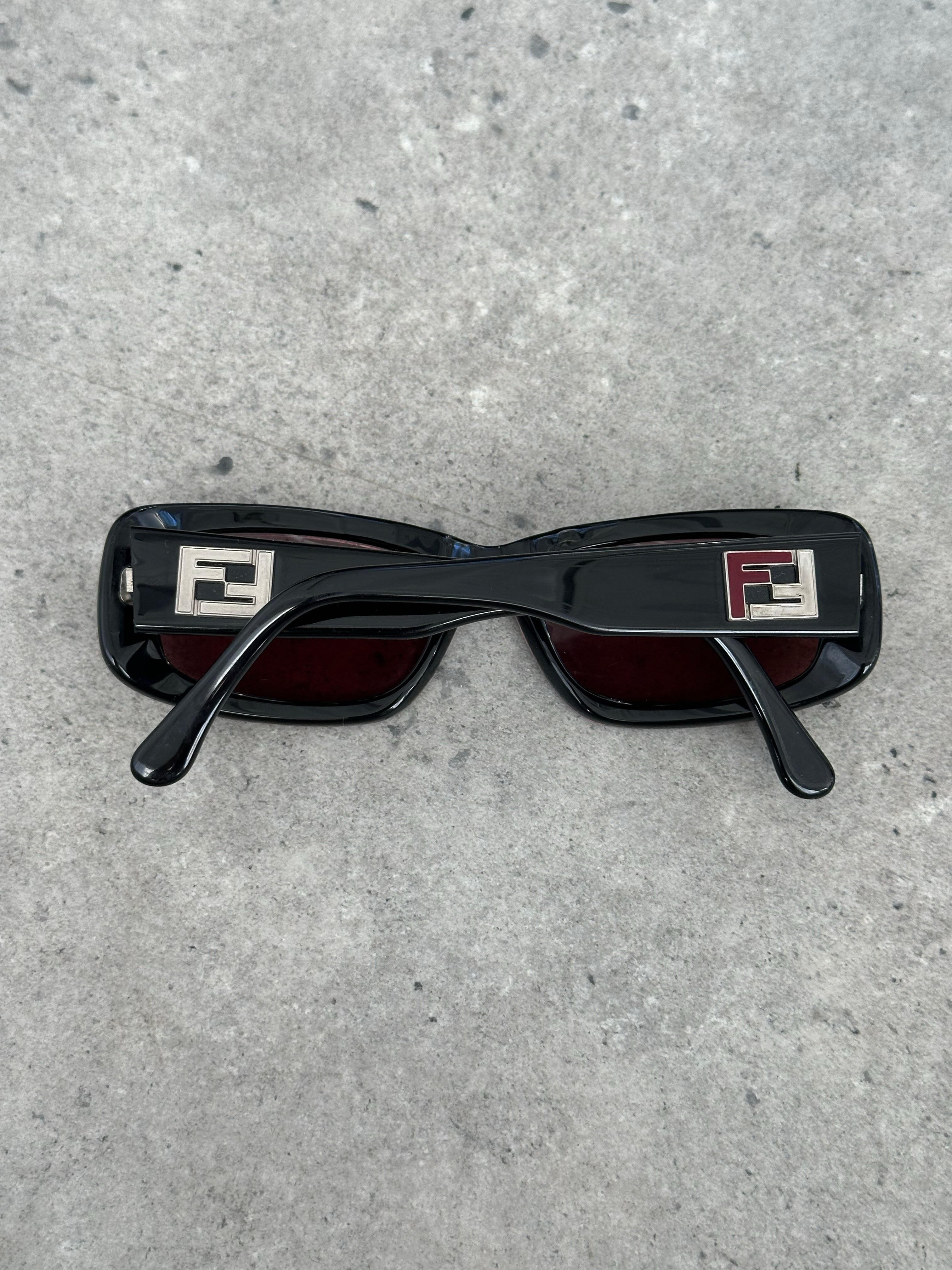 Fendi 1990s Logo Rectangle Sunglasses