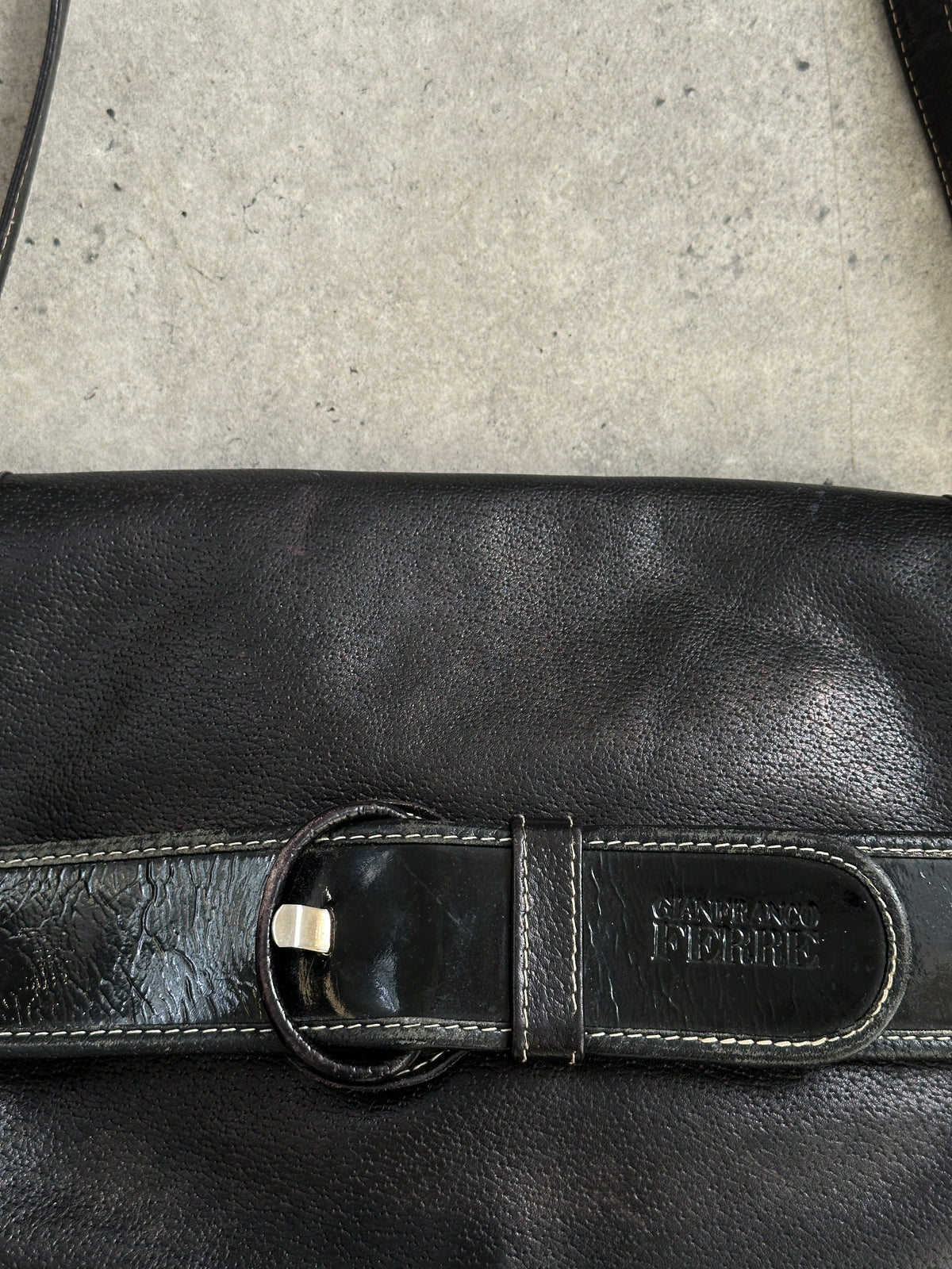 Gianfranco Ferre 1990s Leather Crossbody Bag