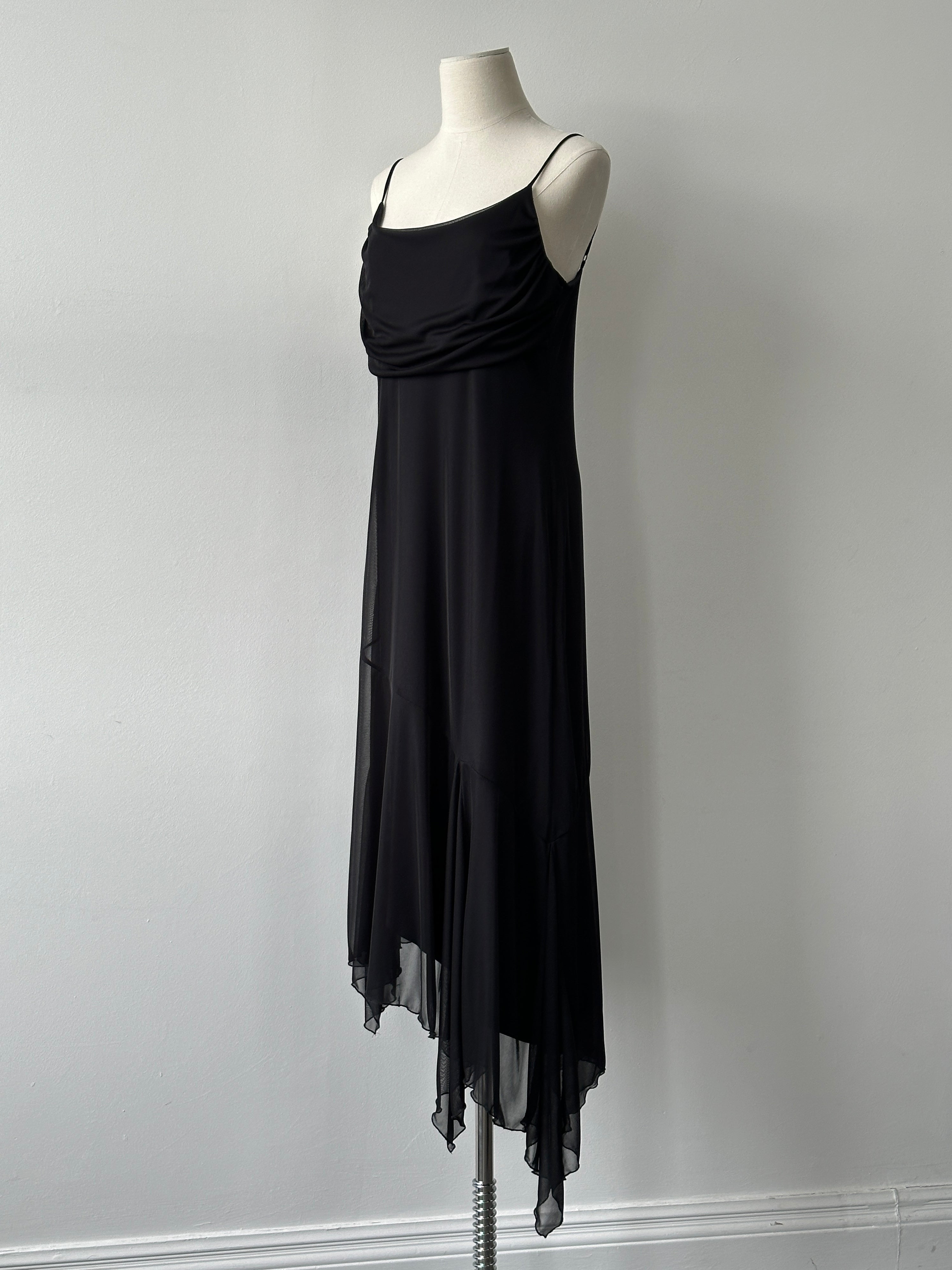 Vintage 1990s Asymmetric Maxi Dress - M-L