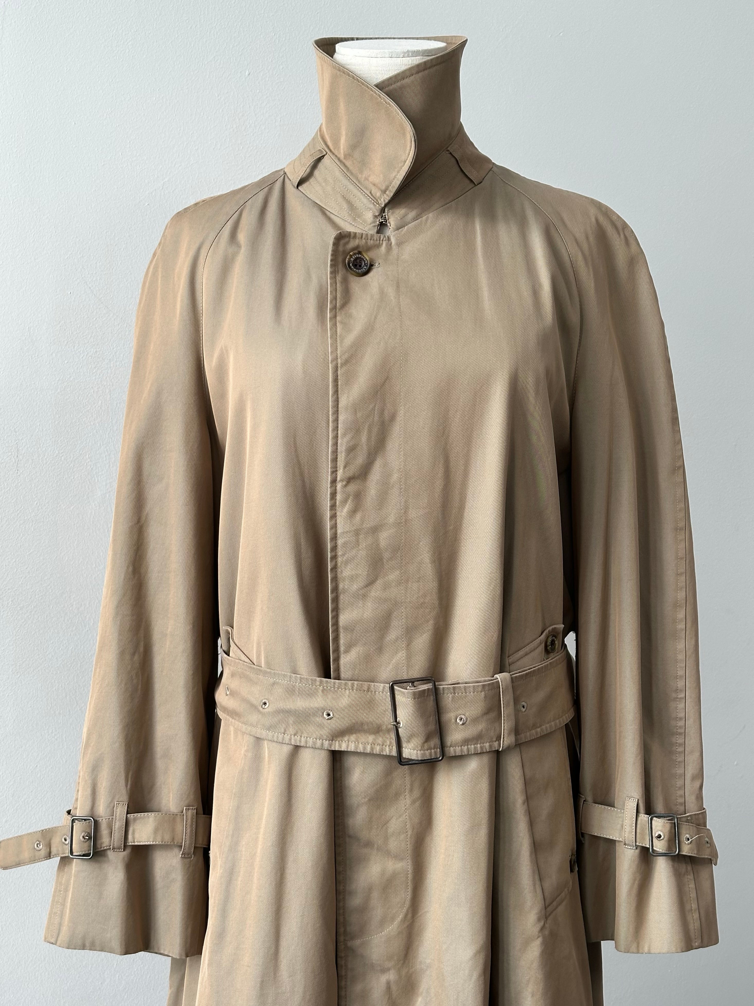 Aquascutum 1990s Pure Cotton Belted Trench - S