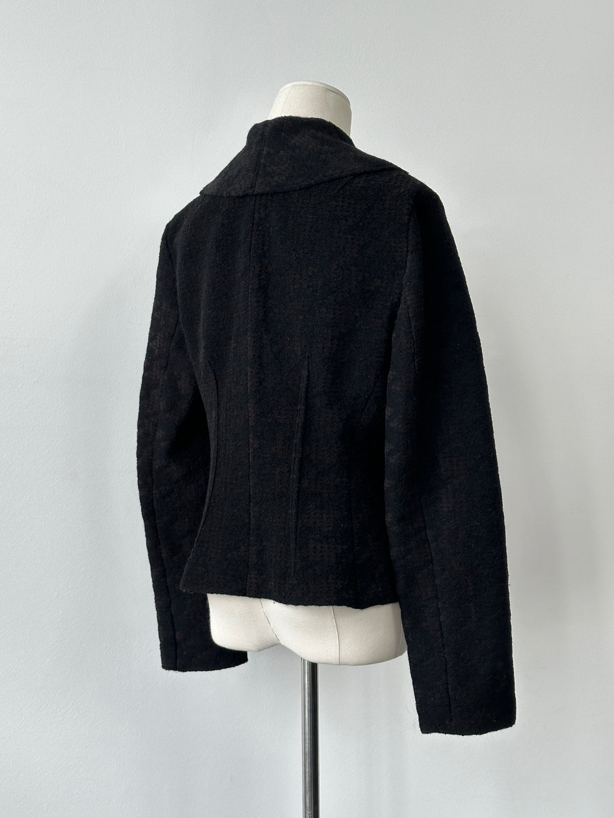 Vintage 2000s Virgin Wool Asymmetric Fitted Jacket - M