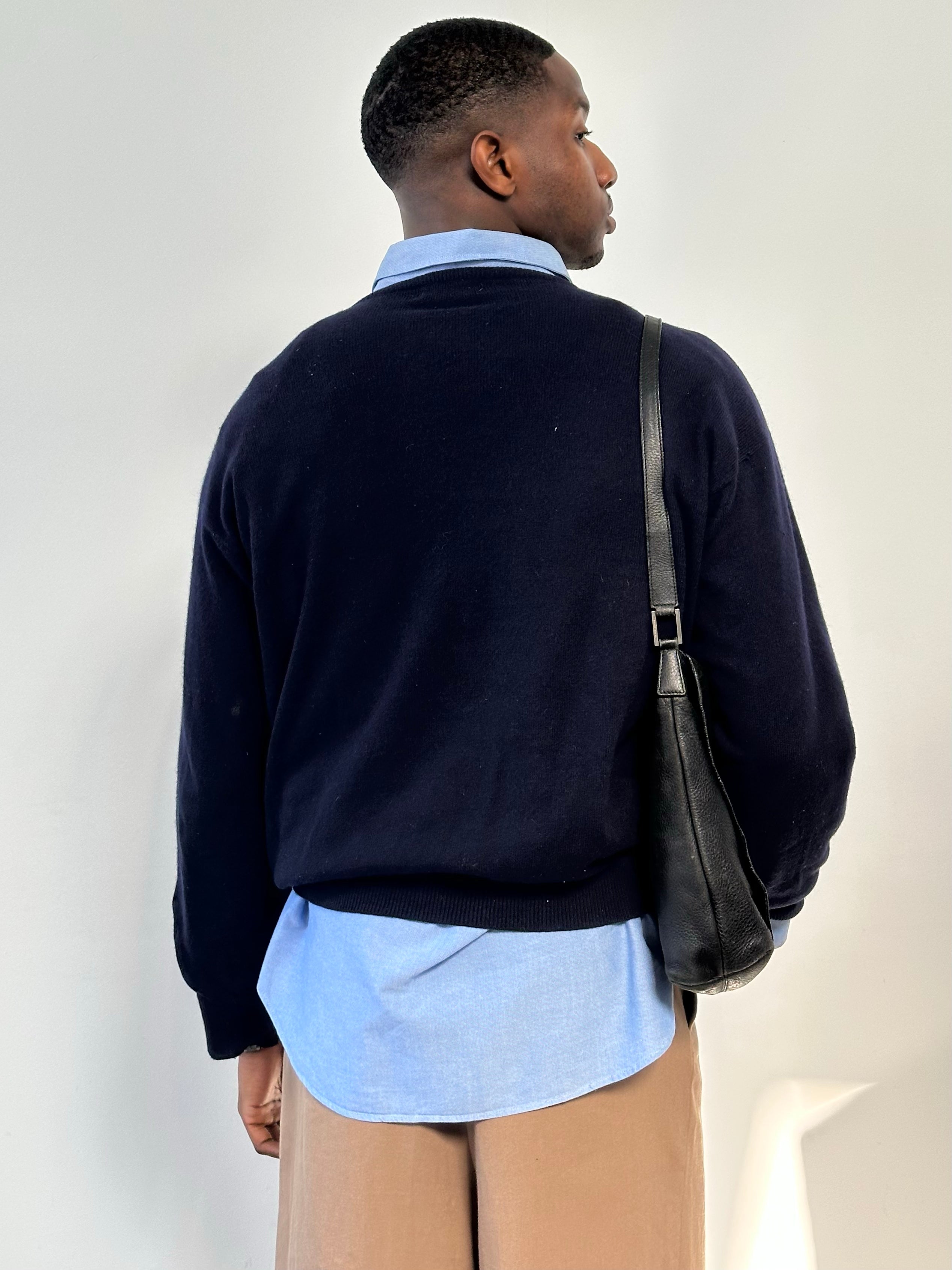 Yves Saint Laurent Pour Homme 1990s Wool V Neck Jumper - L