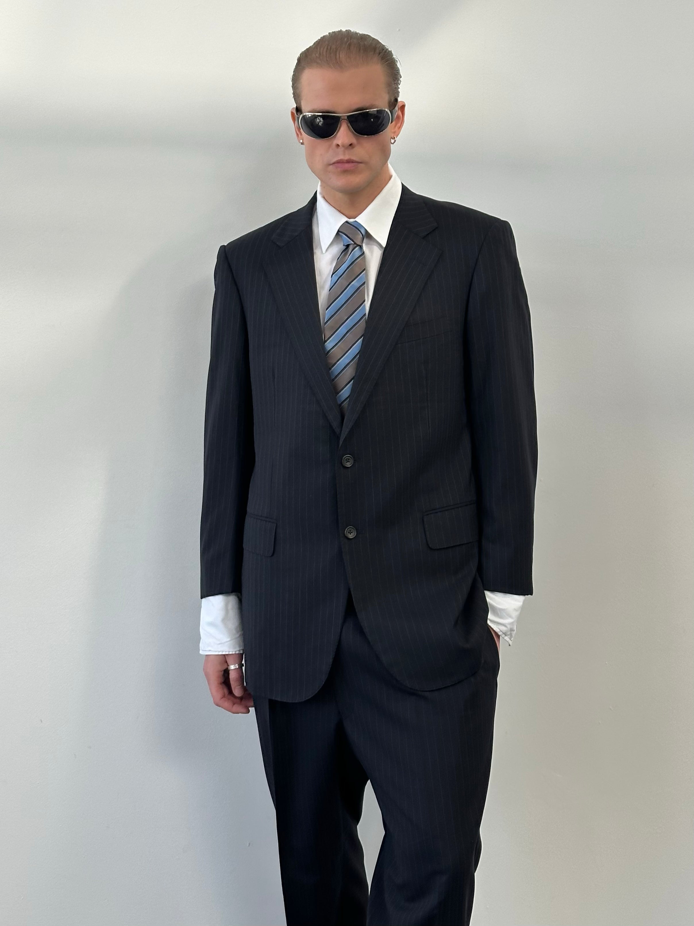 Burberry London Charcoal Pinstripe Two-Piece Suit