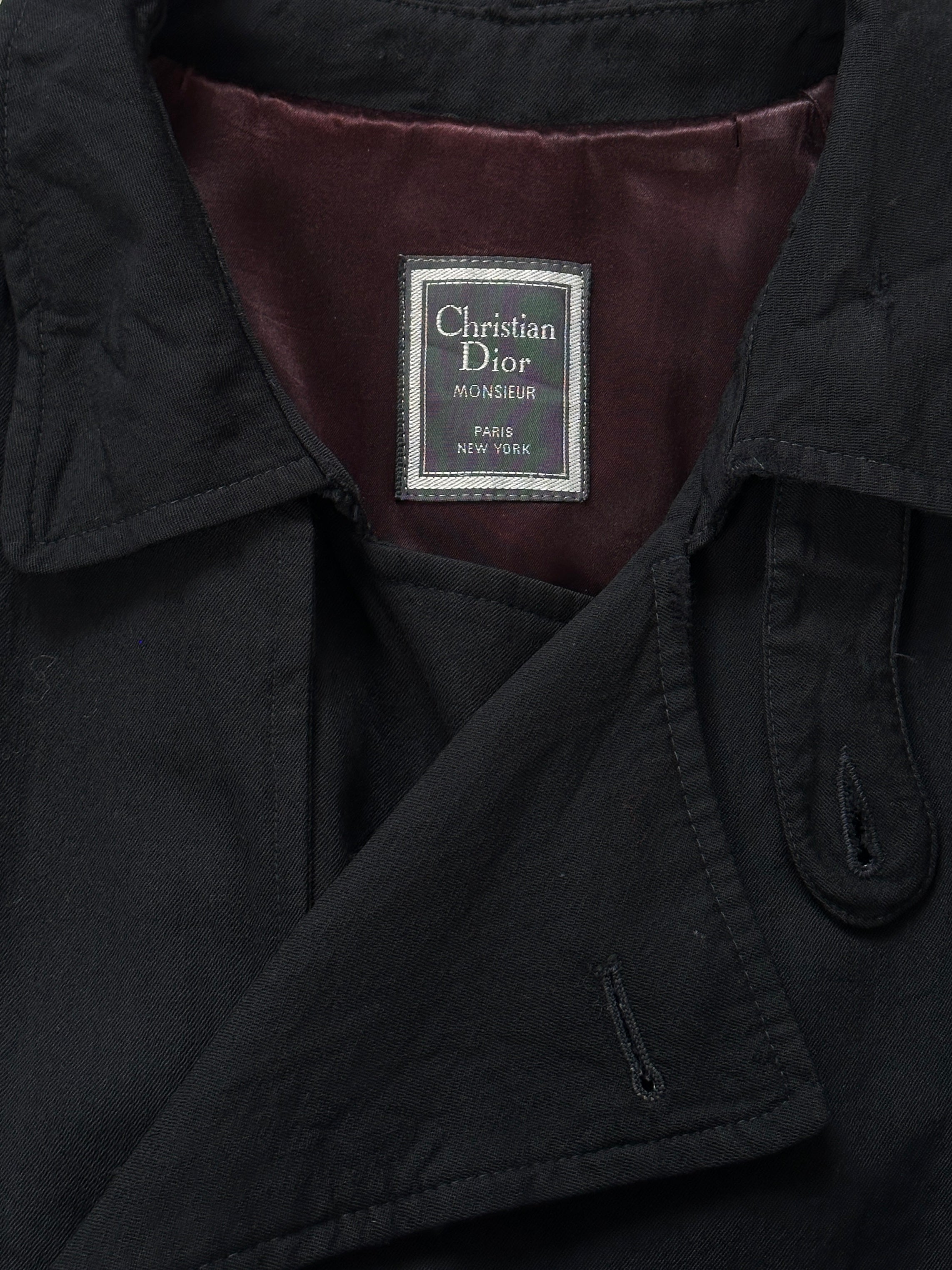 Christian Dior Monsieur 1980s Double Breasted Trench Coat - XL - SYLK