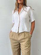 Max Mara Pure Linen Shirt - S/M - SYLK