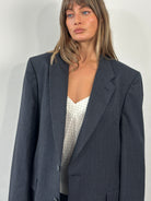 Christian Dior Monsieur 1980s Pure Wool Stripe Blazer - 44R/XL - SYLK