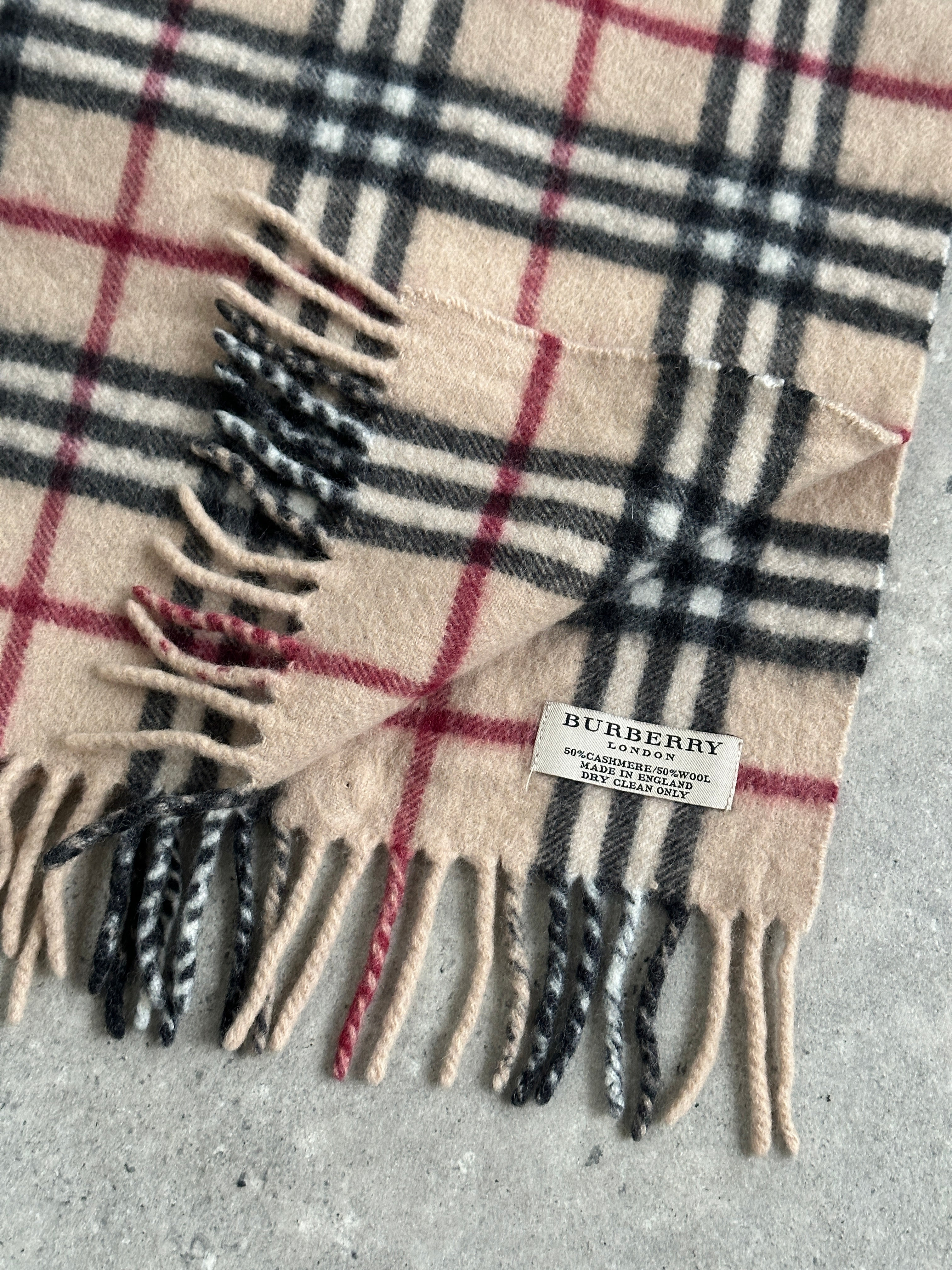 Burberry Wool Cashmere Nova Check Scarf - SYLK