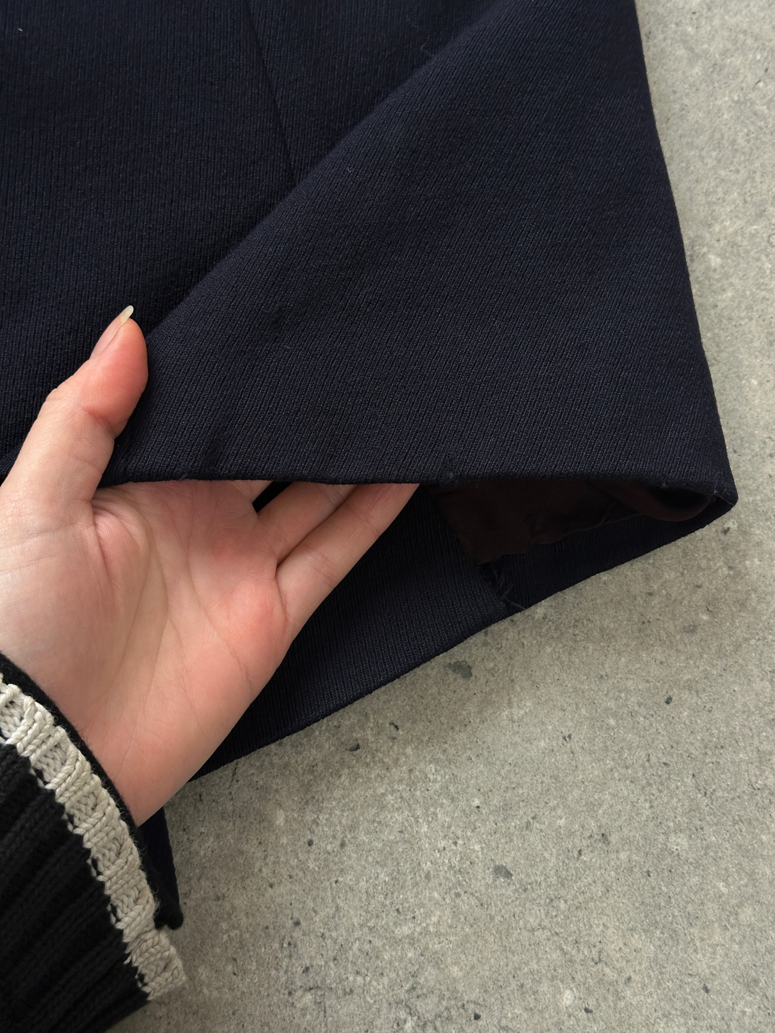 Christian Dior 1980s pure wool double-breasted coat in size S, showcasing classic tailored design and elegant fabric.
