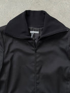 Vintage 1990s Funnel Neck Nylon Belted Trench Coat - M - SYLK