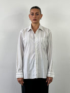 Christian Dior Stripe Cotton Logo Shirt - M - SYLK