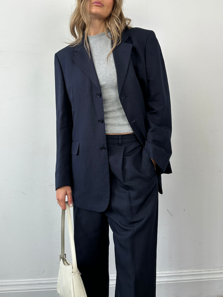 Yves Saint Laurent Linen Silk Single Breasted Suit - 42R/W34 - SYLK