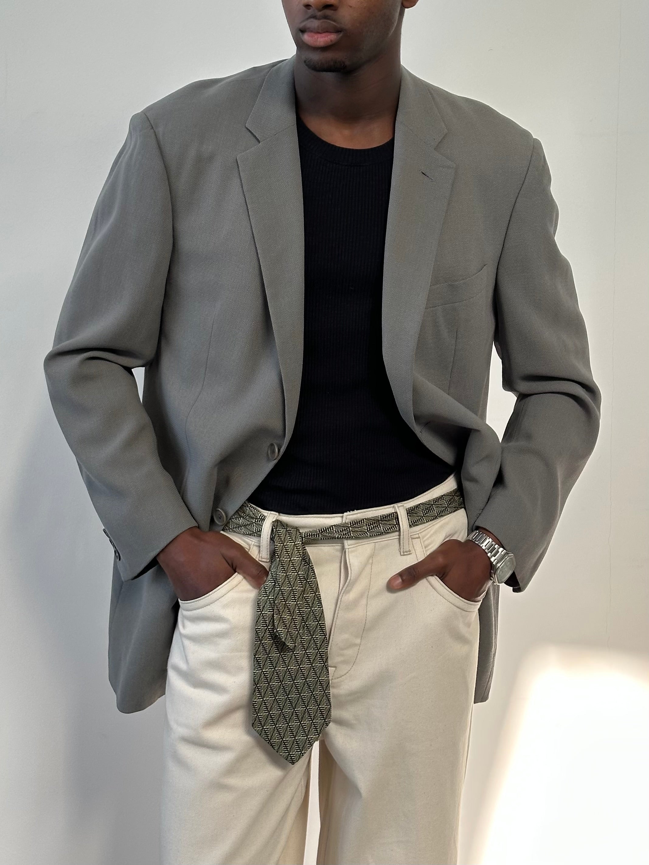 Giorgio Armani Classico 1990s Pure Wool Single Breasted Blazer - 46R