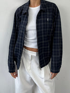 Yves Saint Laurent Check Logo Bomber Jacket - L - SYLK