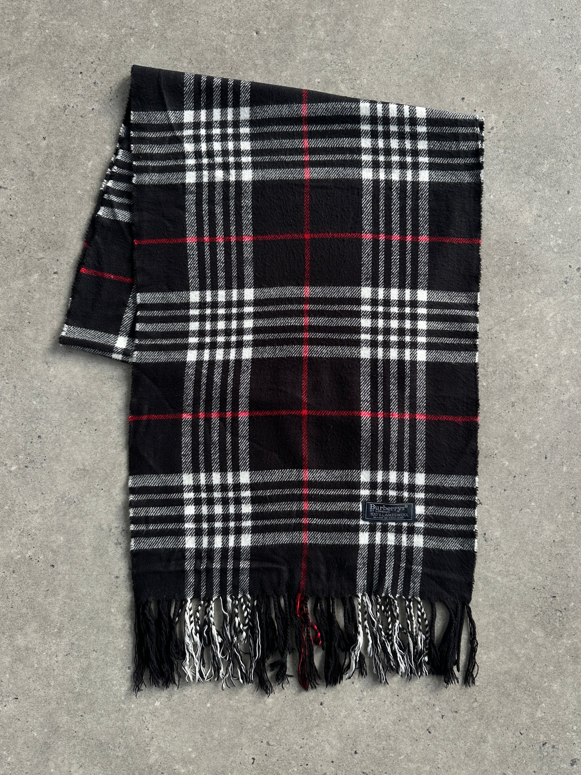 Burberry 1990s Pure Lambswool Nova Check Scarf SYLK