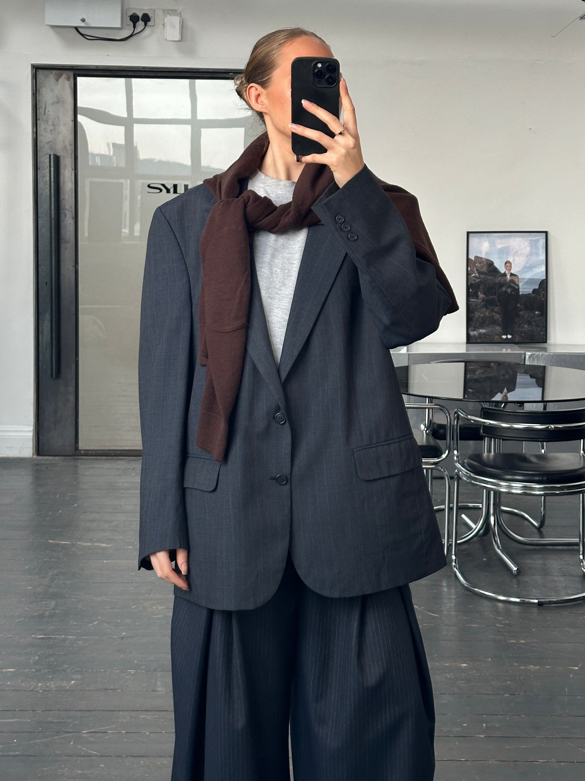 Christian Dior Monsieur 1990s Pure Wool Stripe Blazer - 46R/XXL